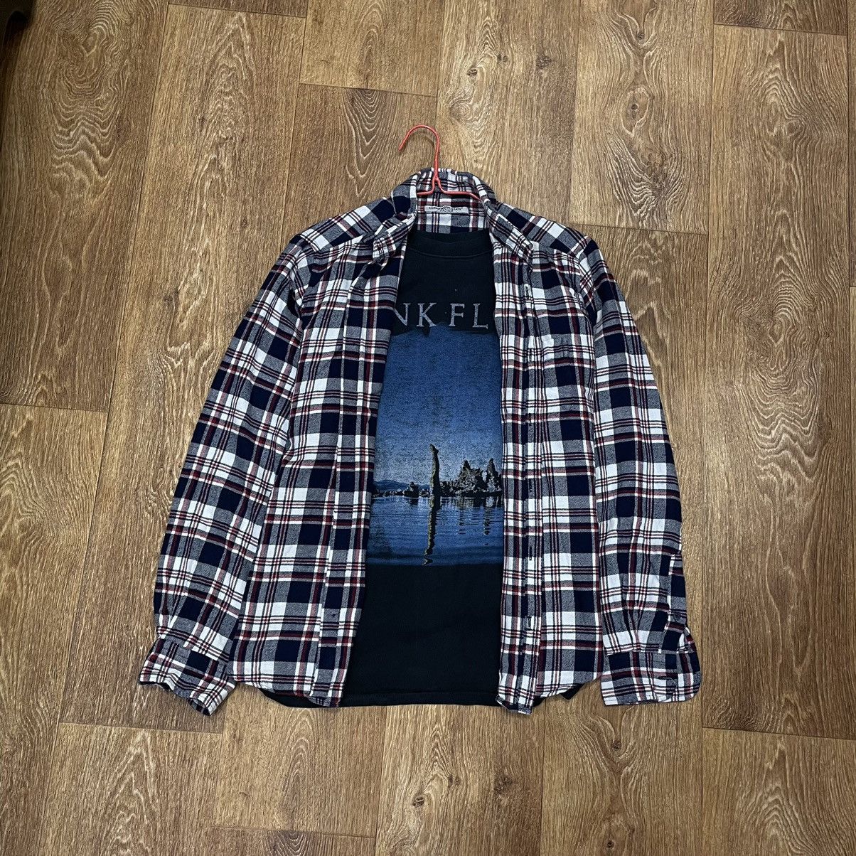 Vintage Vintage 90s Plaid Shirt Navy White Streetwear Oversized M Size US M / EU 48-50 / 2 - 1 Thumbnail