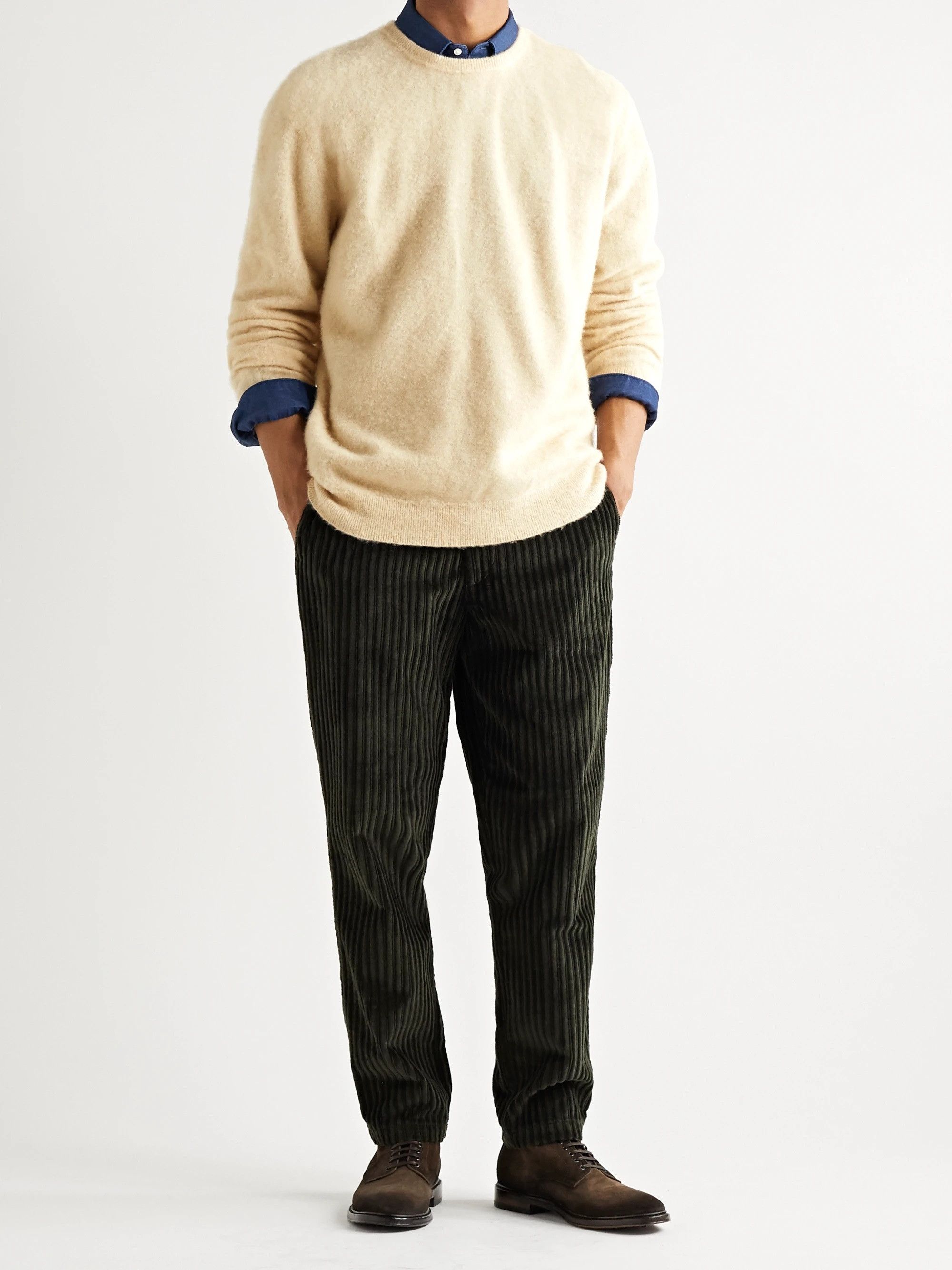 Massimo Alba Massimo Alba Kane Sweater - Off-White Brushed Cashmere Size US XXL / EU 58 / 5 - 1 Thumbnail