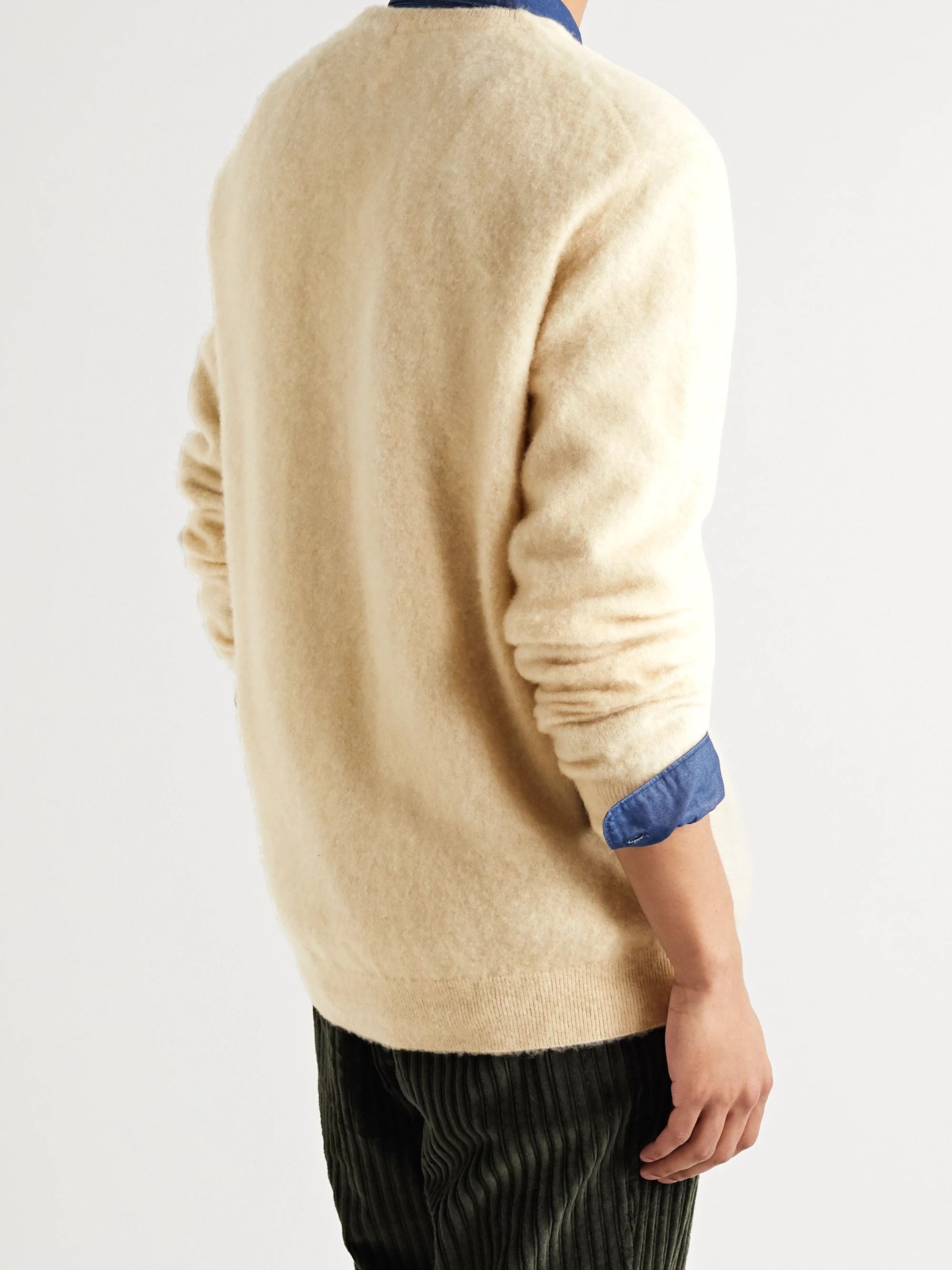 Massimo Alba Massimo Alba Kane Sweater - Off-White Brushed Cashmere Size US XXL / EU 58 / 5 - 2 Thumbnail