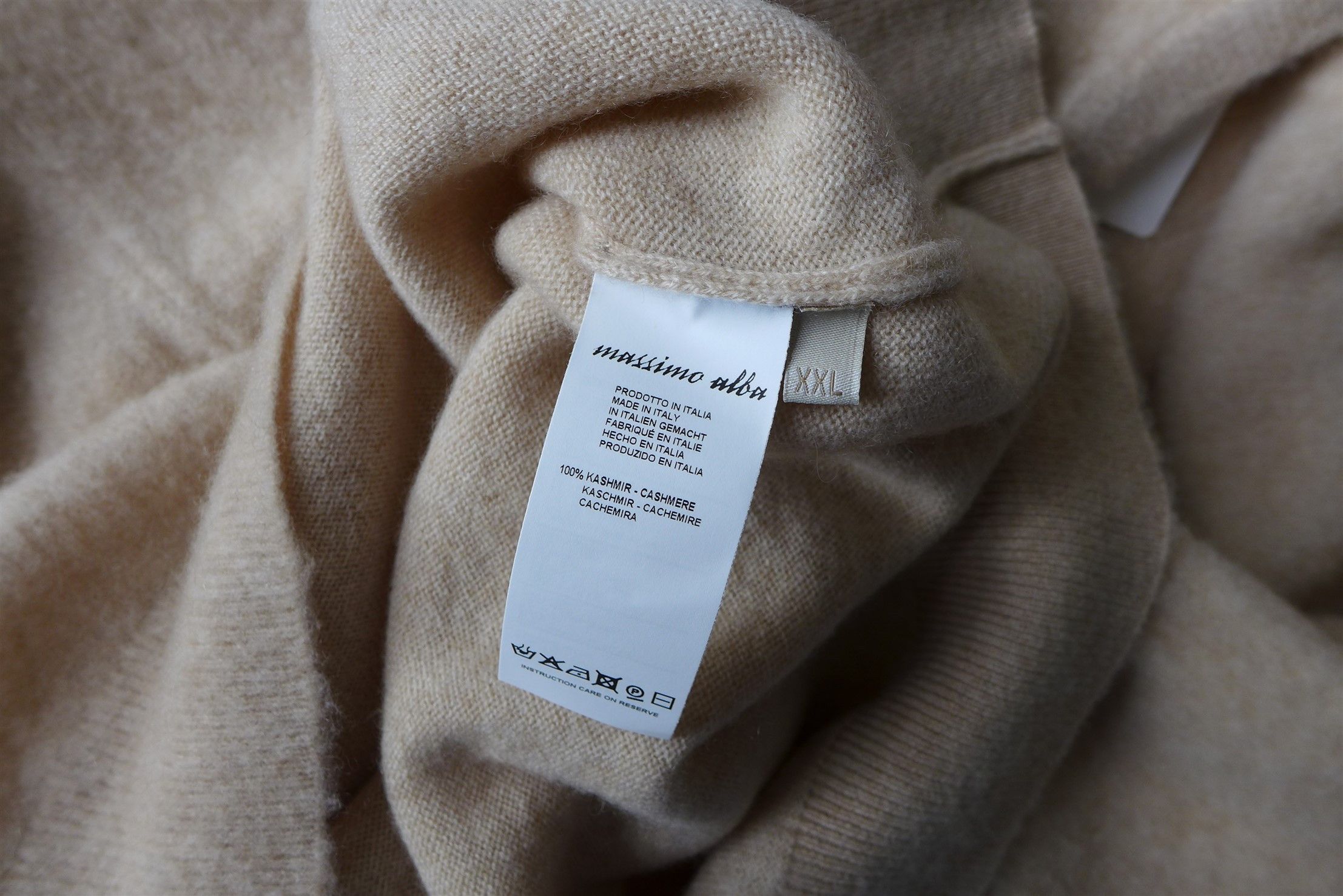 Massimo Alba Massimo Alba Kane Sweater - Off-White Brushed Cashmere Size US XXL / EU 58 / 5 - 11 Thumbnail