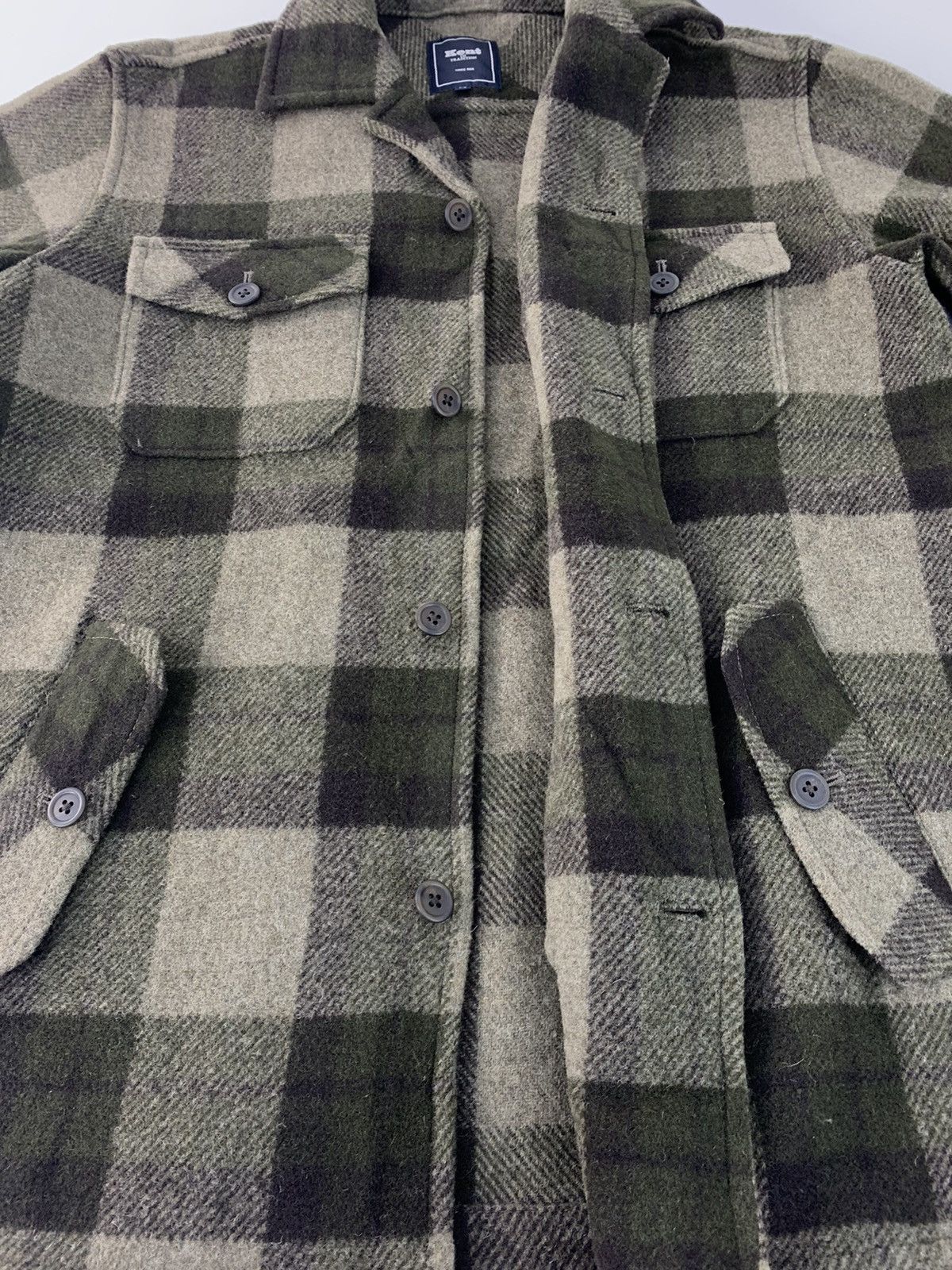 Flannel Kent In Tradition Thick Flannel Plaid Checked Wool Size US L / EU 52-54 / 3 - 5 Thumbnail