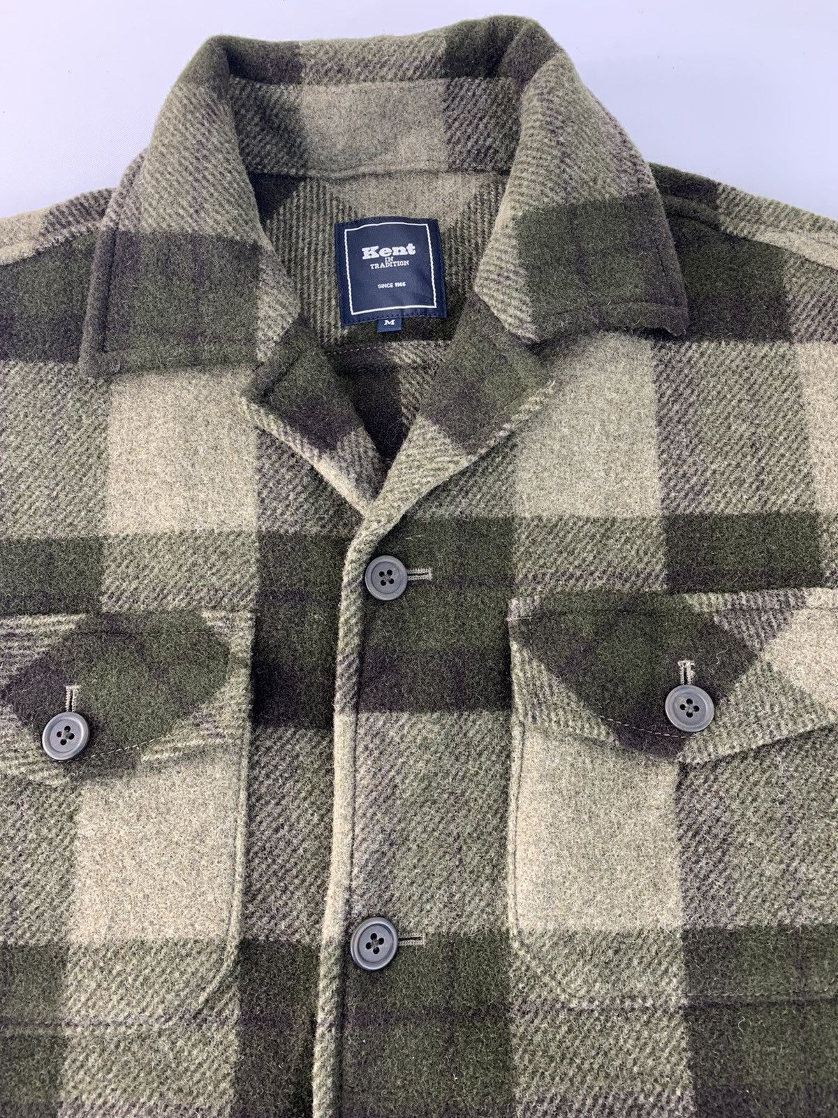 Flannel Kent In Tradition Thick Flannel Plaid Checked Wool Size US L / EU 52-54 / 3 - 3 Thumbnail