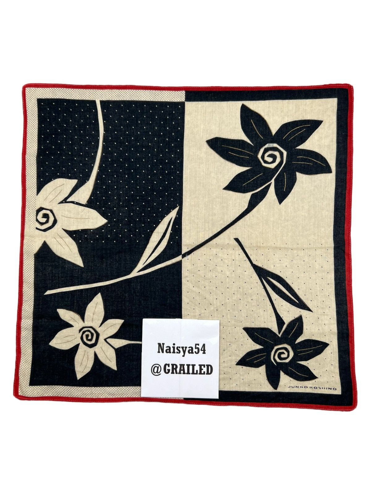 Japanese Brand Junko Koshino Handkerchief Neckerchief Bandana Pocketsquare Size ONE SIZE - 7 Thumbnail