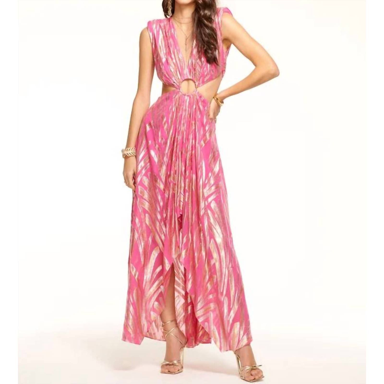 Imelda Metallic Embroidered Maxi Dress by Ramy Brook