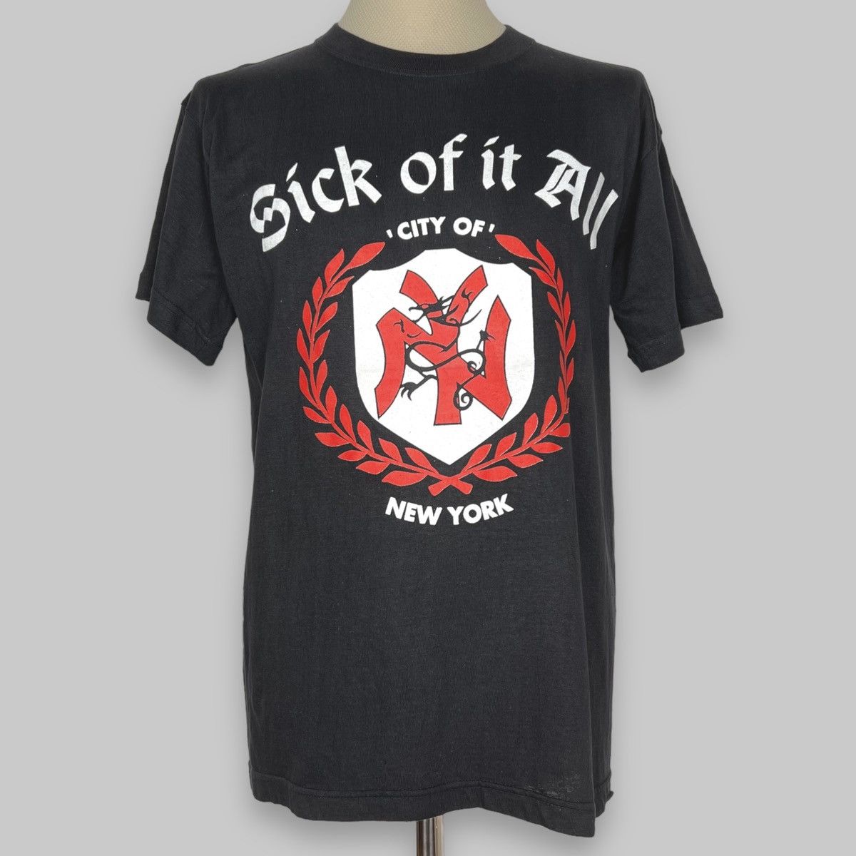 Vintage 90s 00s Sick top Of It All SOIA T-Shirt New York City Hardcore Punk Band Merch Tee Size L