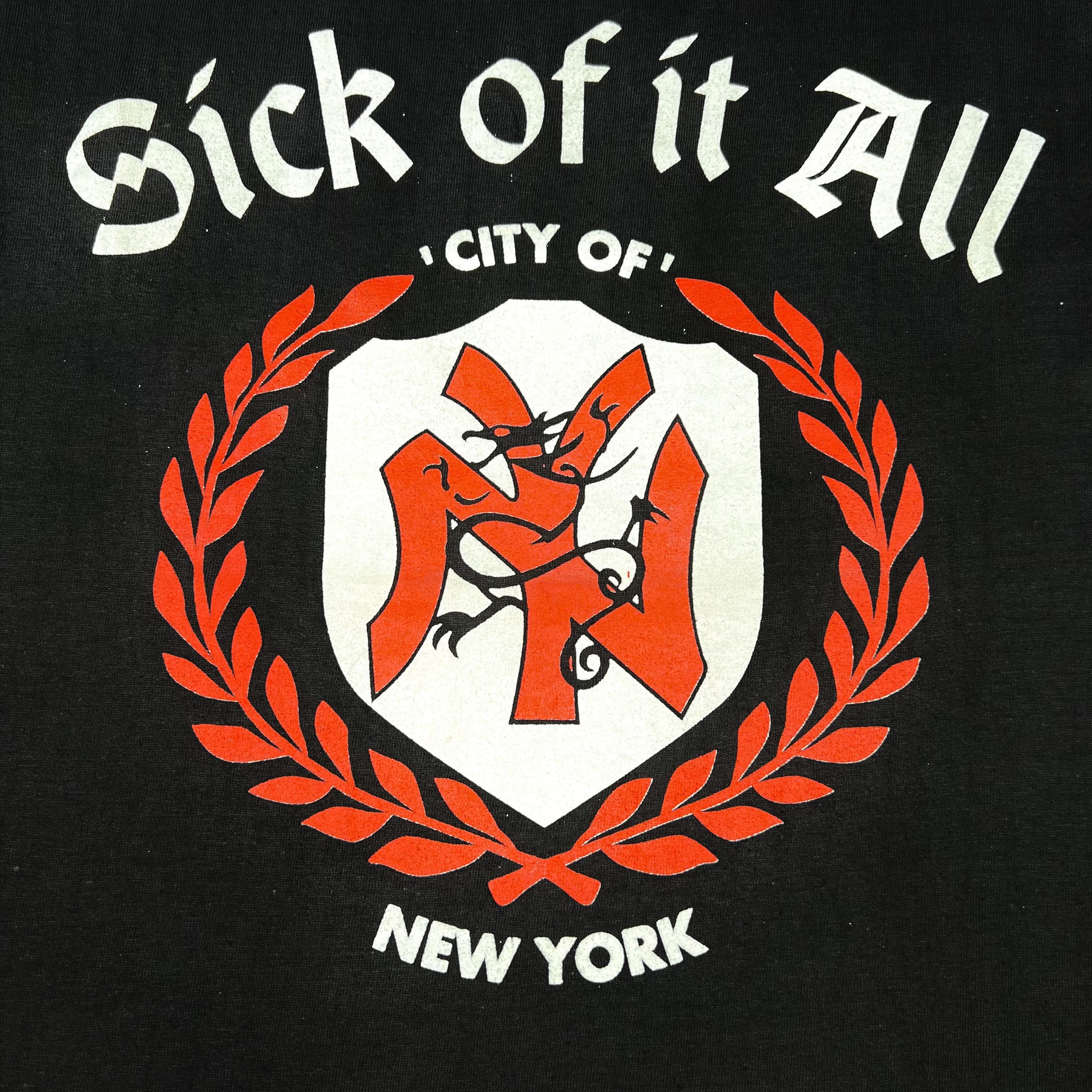 Band Tees Vintage Mid 90s Sick Of It All ‘City of New York’ Euro Shirt Size US L / EU 52-54 / 3 - 5 Thumbnail