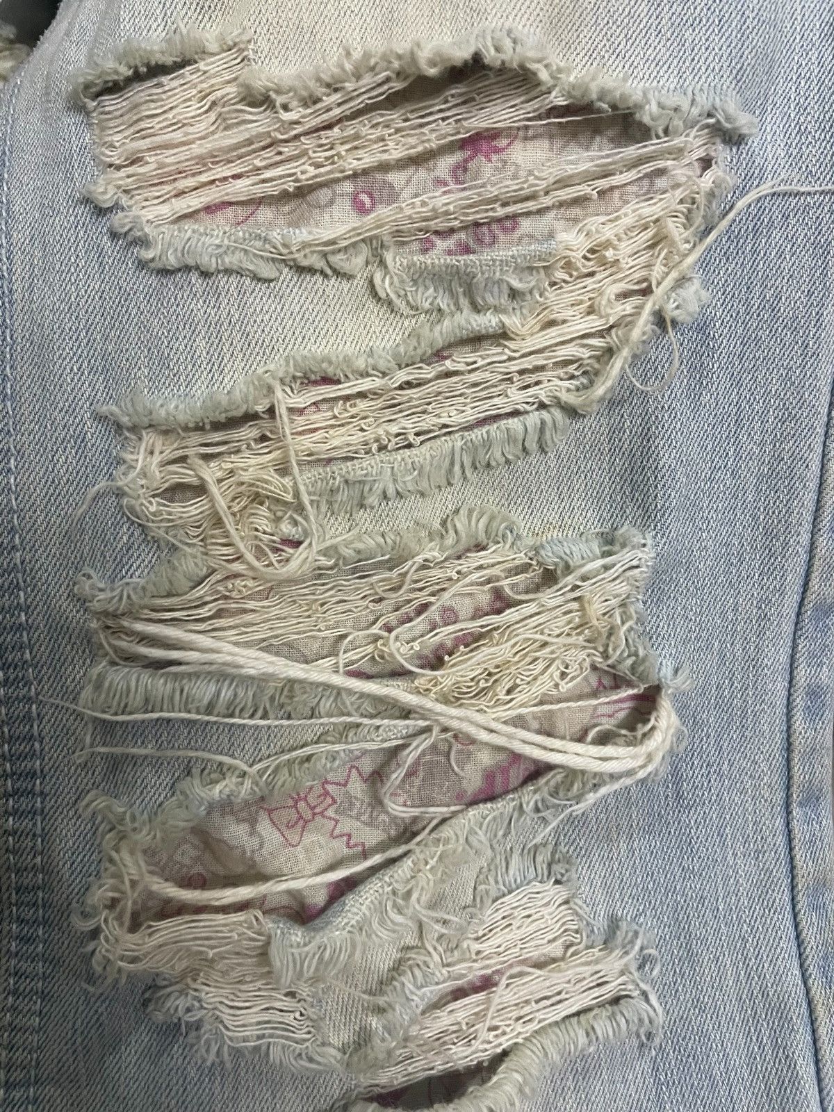 Japanese Brand Vintage Japanese Pink Grunge Womenstyle Ripped Punk Jeans Size 29" - 5 Thumbnail
