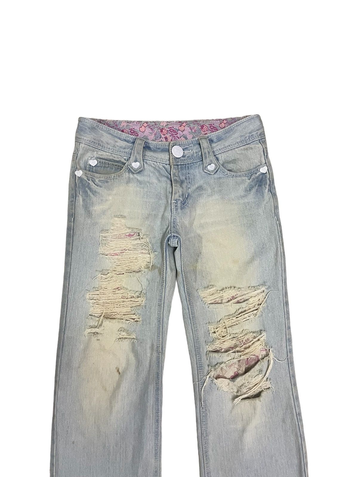 Japanese Brand Vintage Japanese Pink Grunge Womenstyle Ripped Punk Jeans Size 29" - 2 Thumbnail