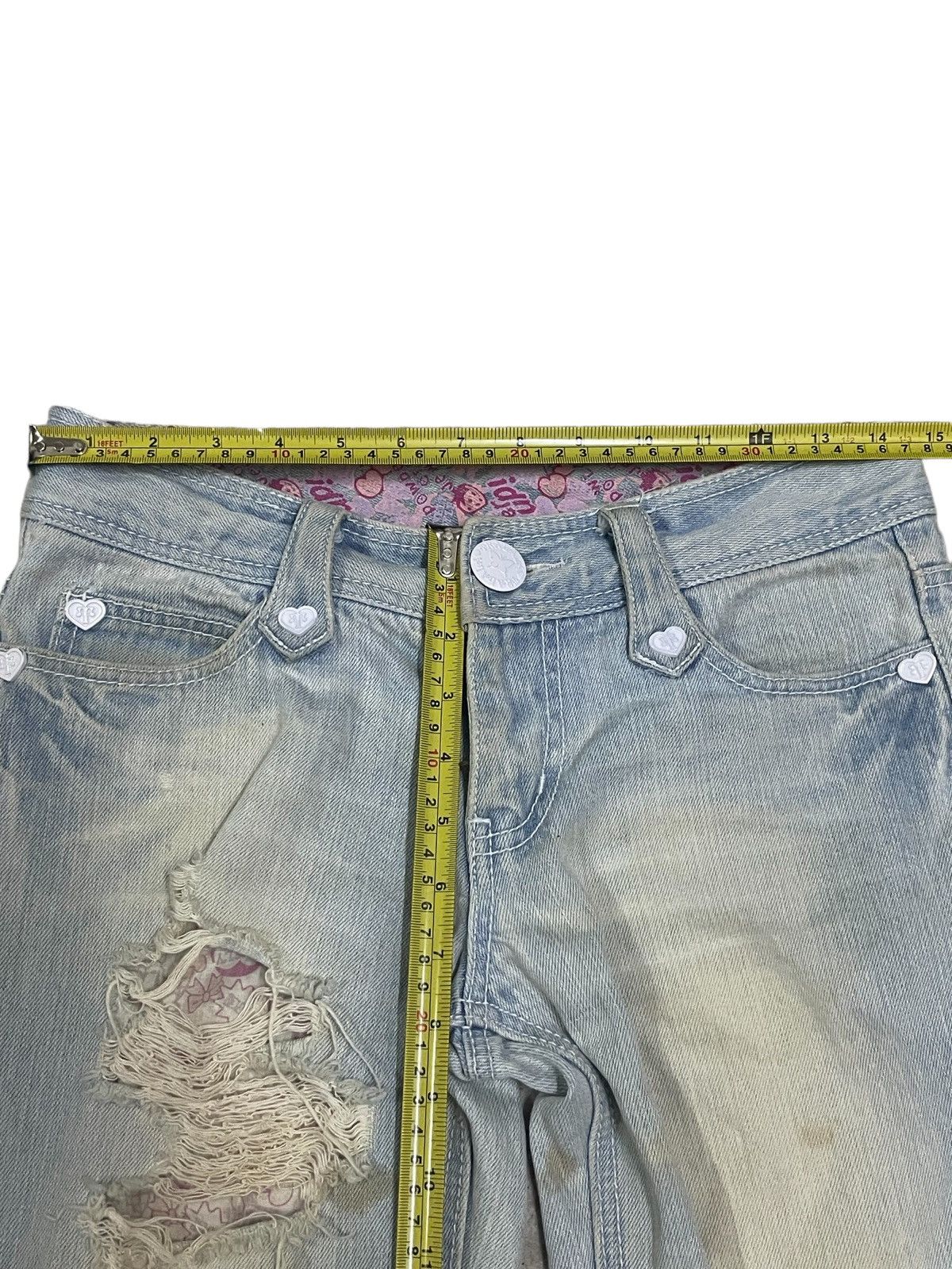 Japanese Brand Vintage Japanese Pink Grunge Womenstyle Ripped Punk Jeans Size 29" - 12 Thumbnail