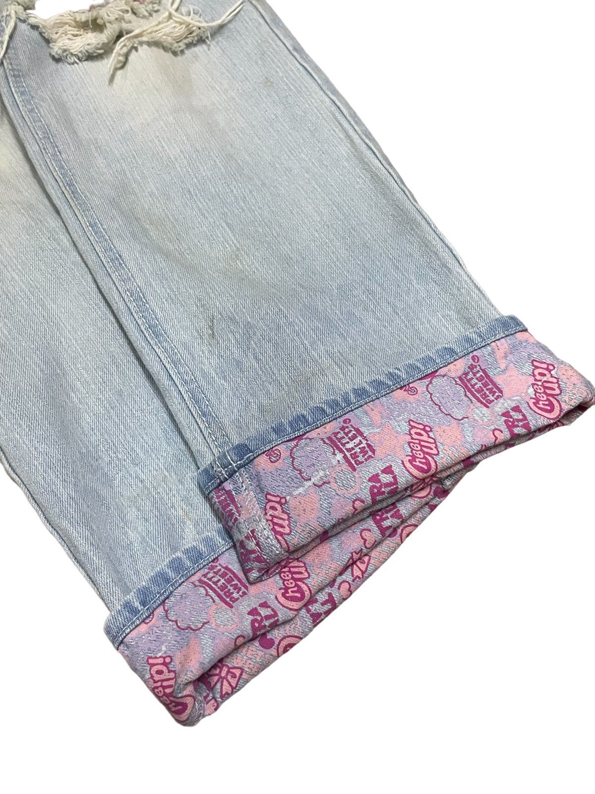 Japanese Brand Vintage Japanese Pink Grunge Womenstyle Ripped Punk Jeans Size 29" - 6 Thumbnail