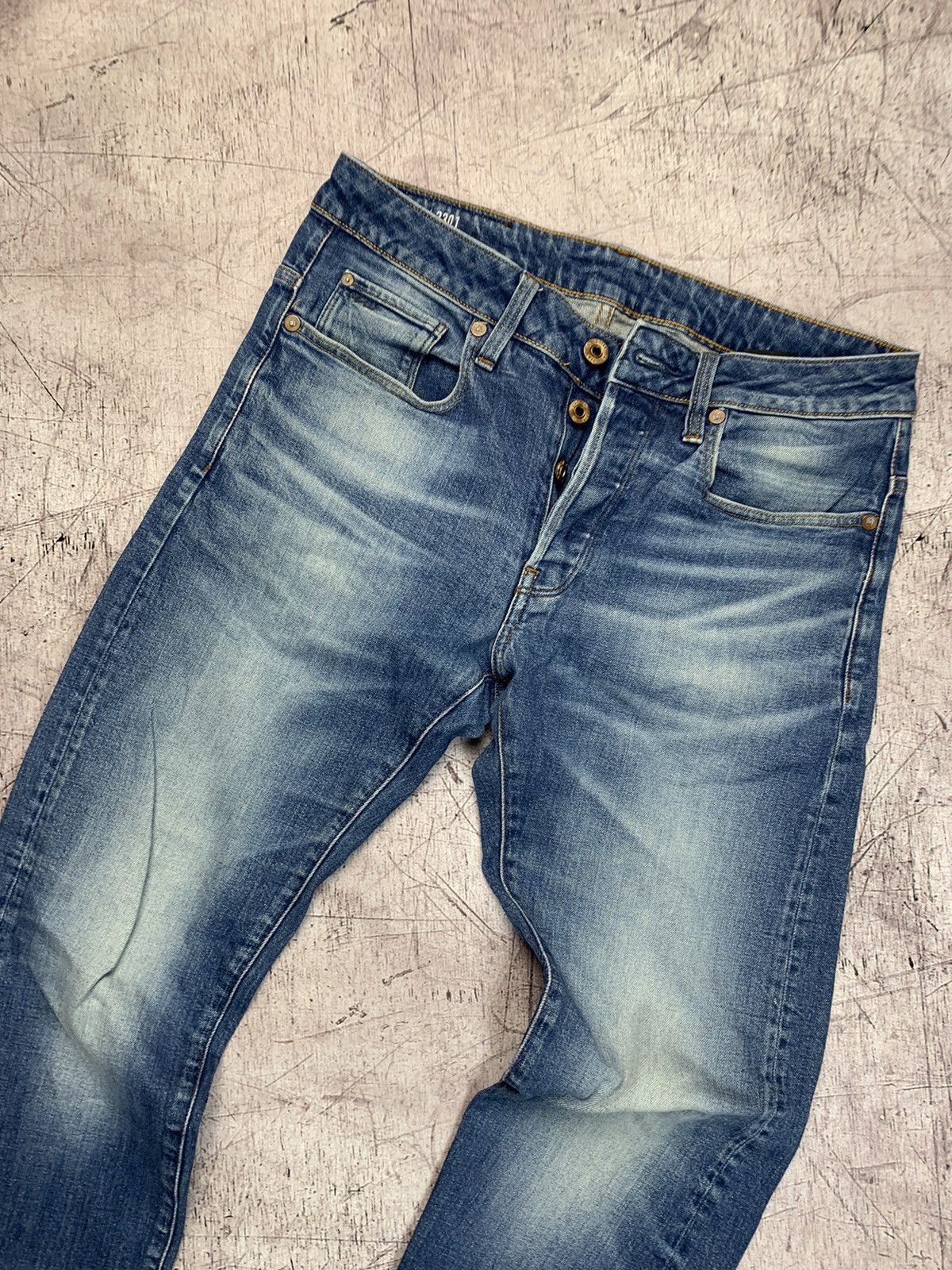 G-Star G Star Raw 3301 Slim Denim Pants Jeans Size US 30 / EU 46 - 7 Thumbnail