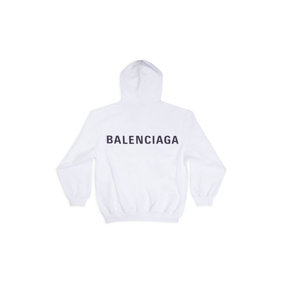 image of White Balenciaga Logo Hoodie, Men's (Size XS)