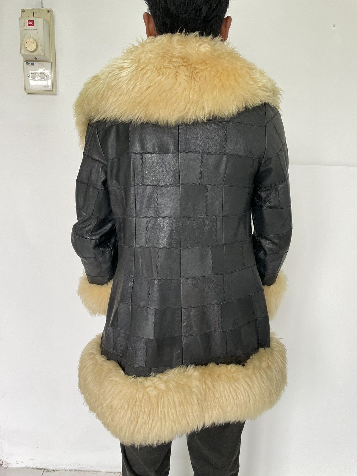 Japanese Brand Vintage Leather Jacket Faux Fur Cardigan Patchwork Size US S / EU 44-46 / 1 - 3 Thumbnail