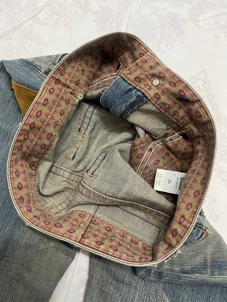Edwin × Japanese Brand Exclusive Vintage XV Edwin Distressed Denim Pants Size US 33 - 9 Thumbnail