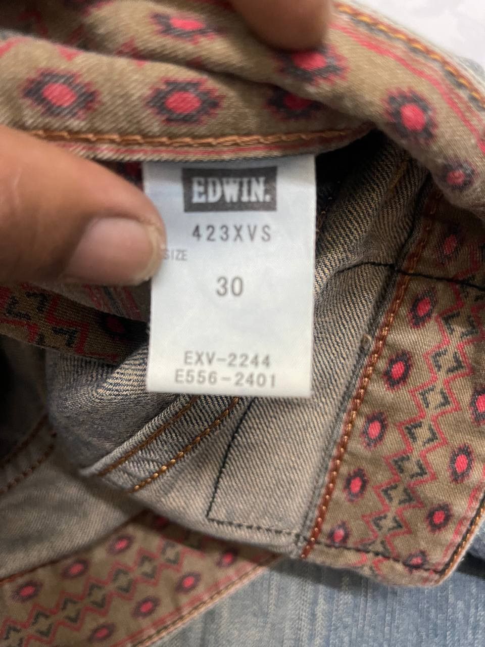 Edwin × Japanese Brand Exclusive Vintage XV Edwin Distressed Denim Pants Size US 33 - 7 Thumbnail