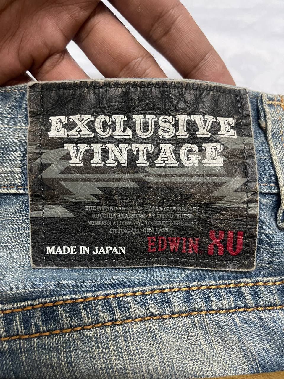 Edwin × Japanese Brand Exclusive Vintage XV Edwin Distressed Denim Pants Size US 33 - 6 Thumbnail