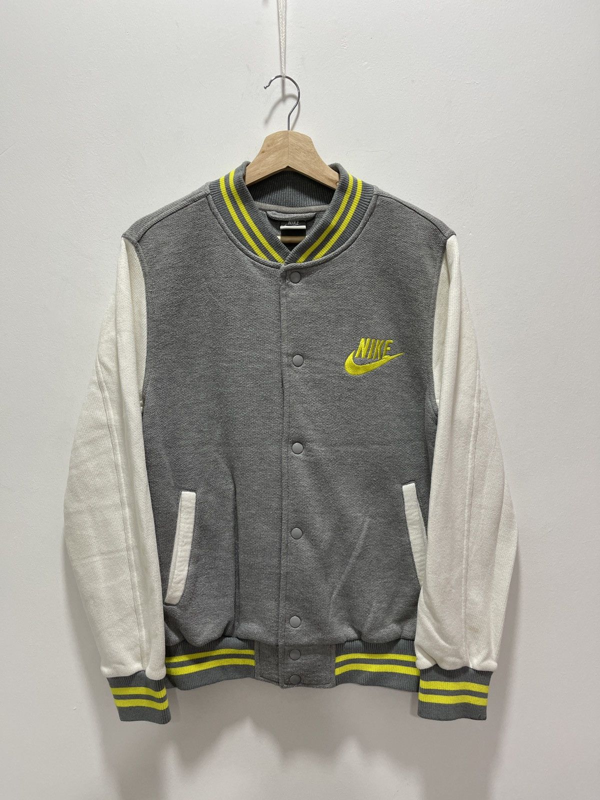 Nike Y2K NIKE SWOOSH MINI LOGO VARSITY JACKET Size US M / EU 48-50 / 2 - 1 Thumbnail