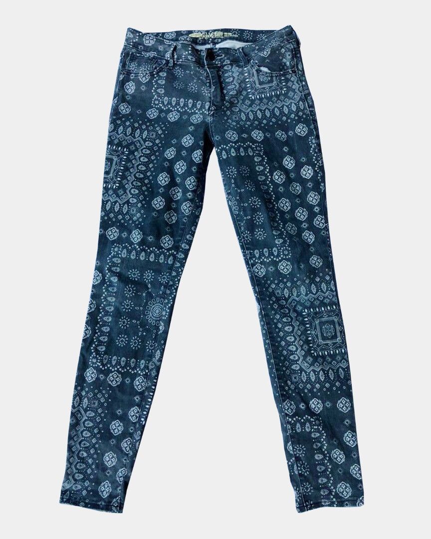 Japanese Brand × Old Navy Final Drop-DELETE❌Paislee Fullprint Pattern Skinny Kapital Size US 29 - 1 Thumbnail