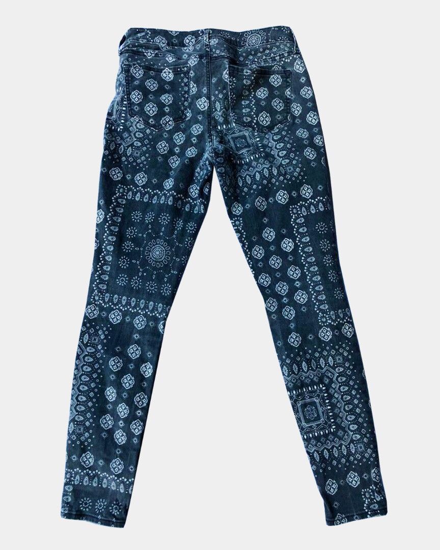Japanese Brand × Old Navy Final Drop-DELETE❌Paislee Fullprint Pattern Skinny Kapital Size US 29 - 2 Thumbnail