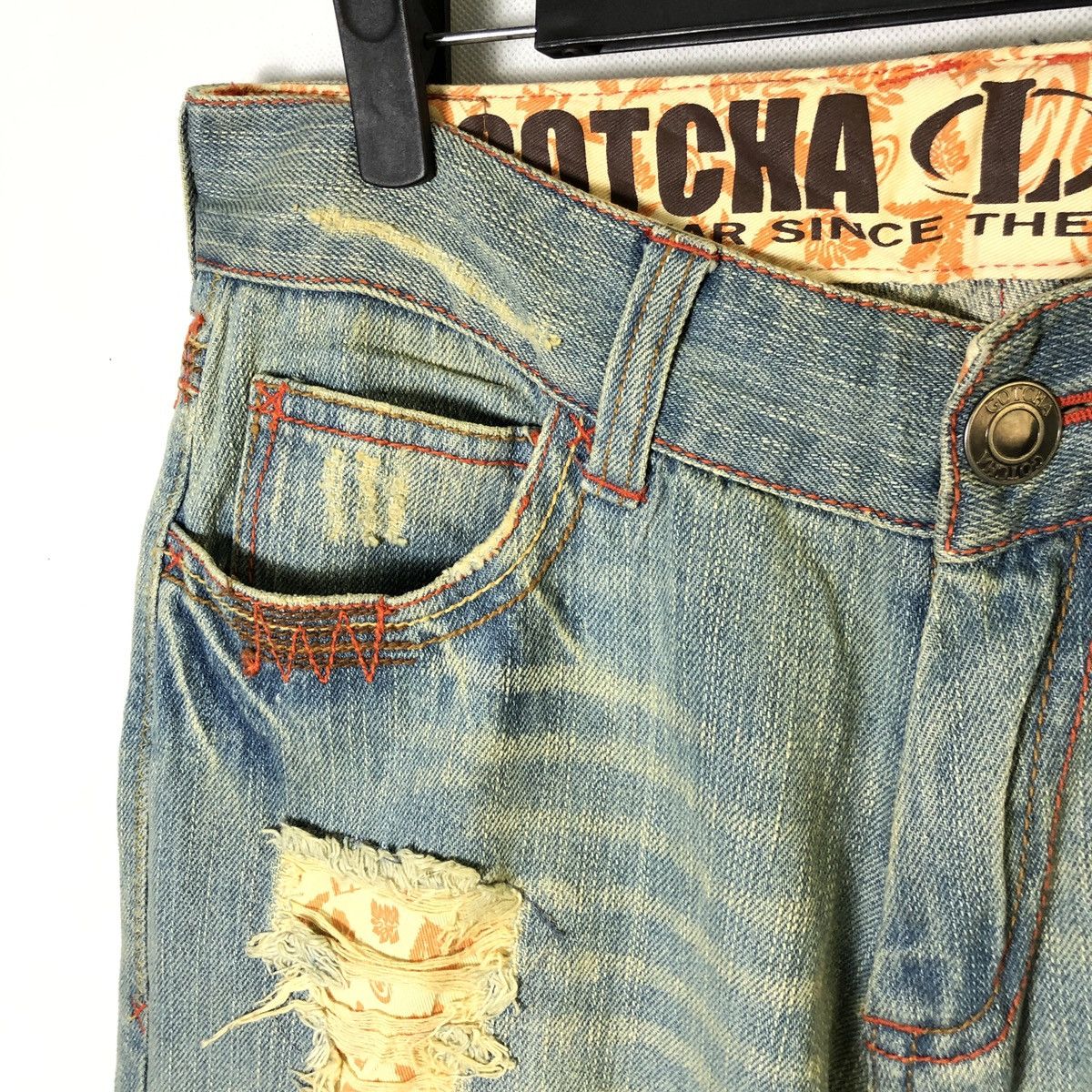 Gotcha Gotcha Surf Style Distressed Patchwork Rebuild Jeans Size US 32 / EU 48 - 6 Thumbnail