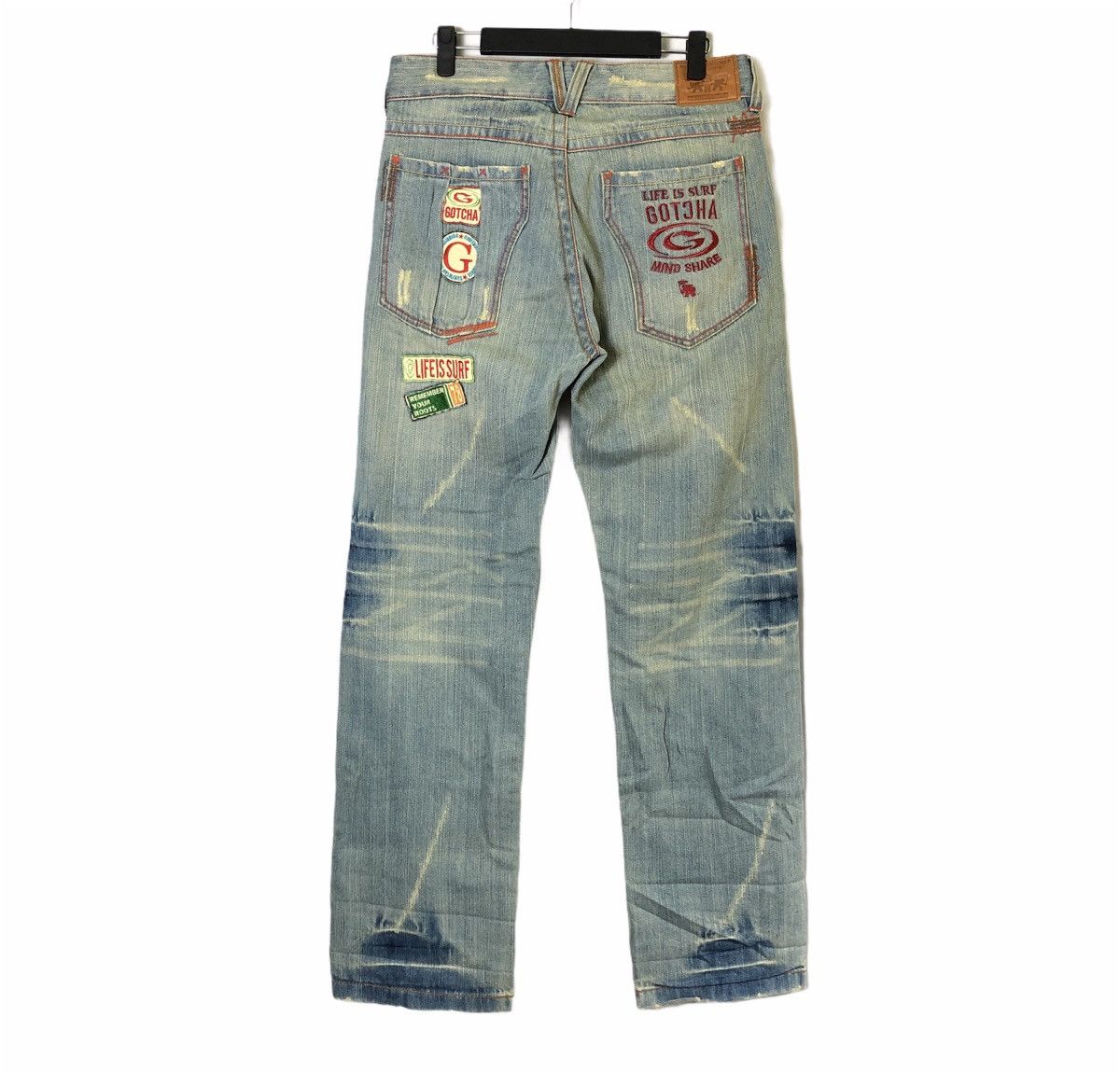 Gotcha Gotcha Surf Style Distressed Patchwork Rebuild Jeans Size US 32 / EU 48 - 2 Thumbnail