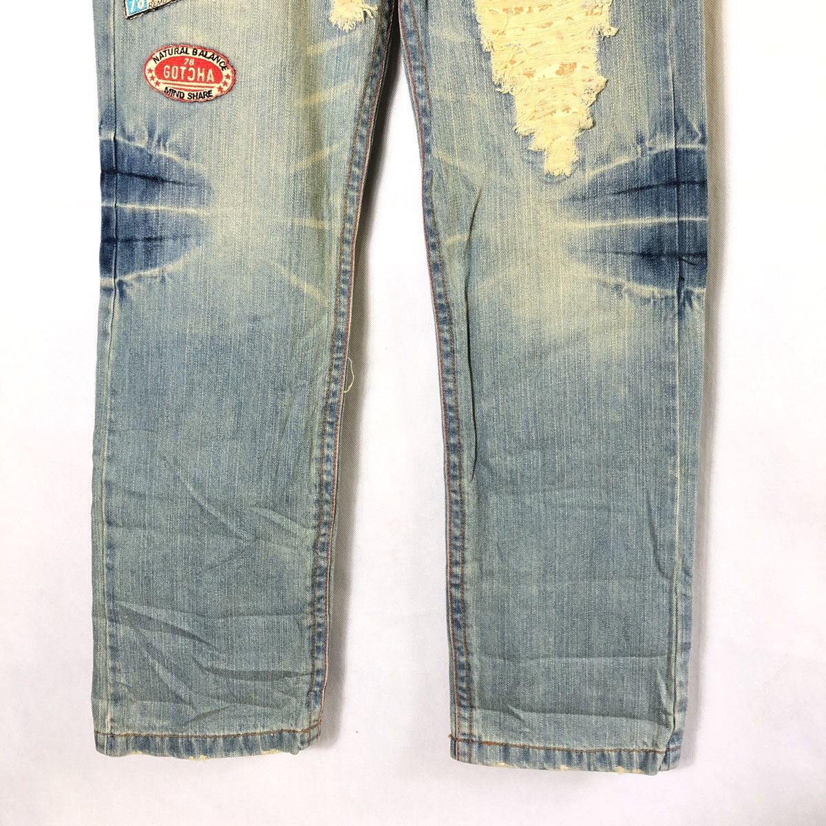 Gotcha Gotcha Surf Style Distressed Patchwork Rebuild Jeans Size US 32 / EU 48 - 4 Thumbnail