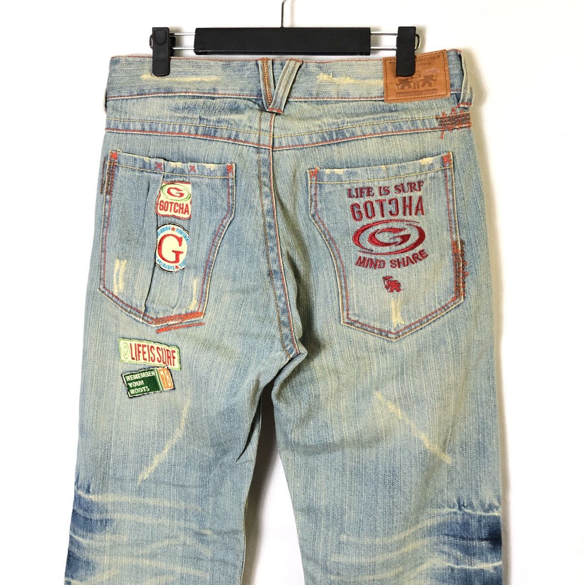 Gotcha Gotcha Surf Style Distressed Patchwork Rebuild Jeans Size US 32 / EU 48 - 8 Thumbnail