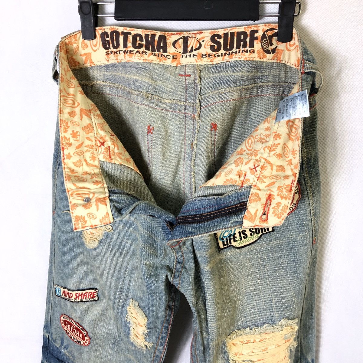 Gotcha Gotcha Surf Style Distressed Patchwork Rebuild Jeans Size US 32 / EU 48 - 12 Thumbnail