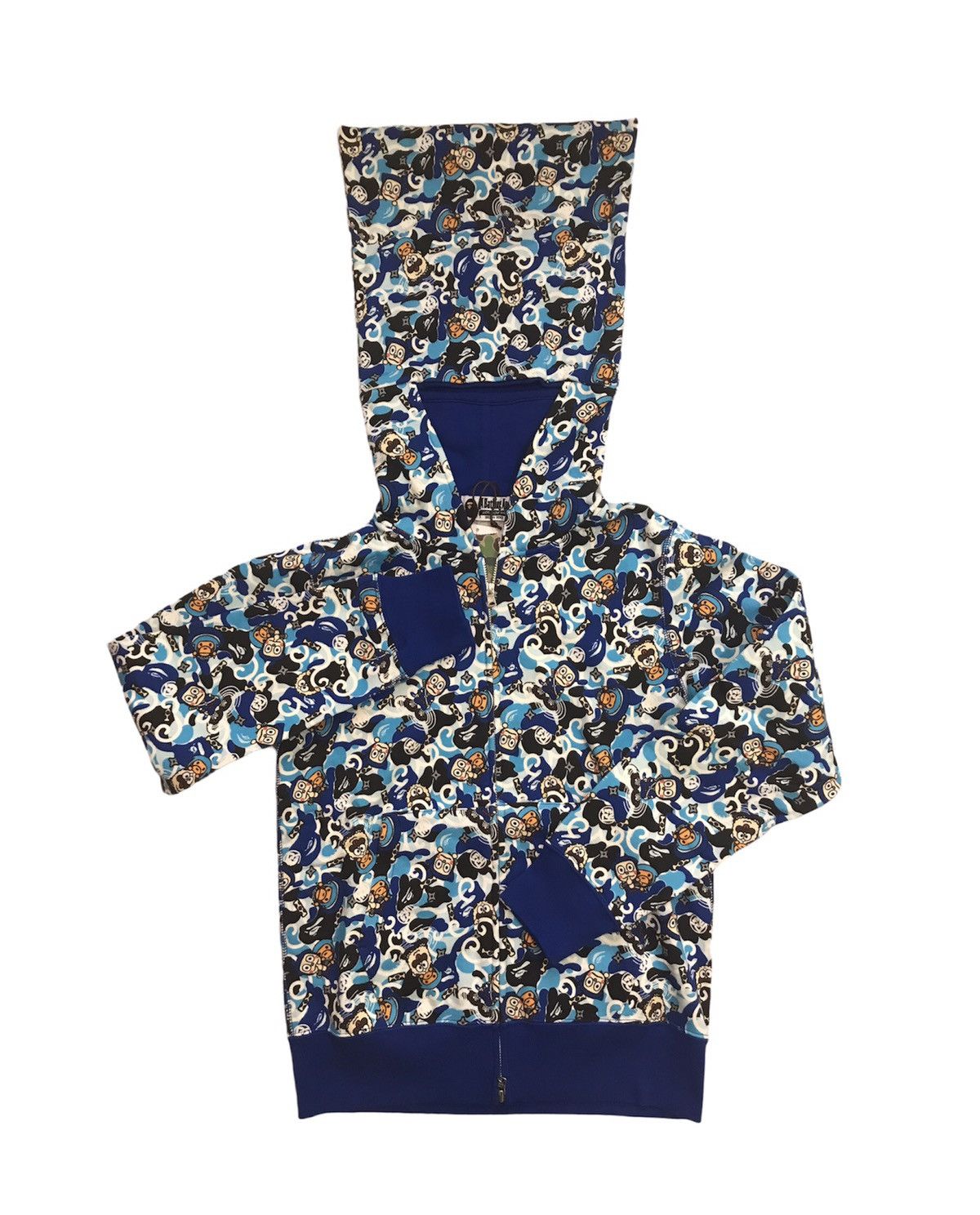 Bape hattori kun discount camo zip hoodie blue