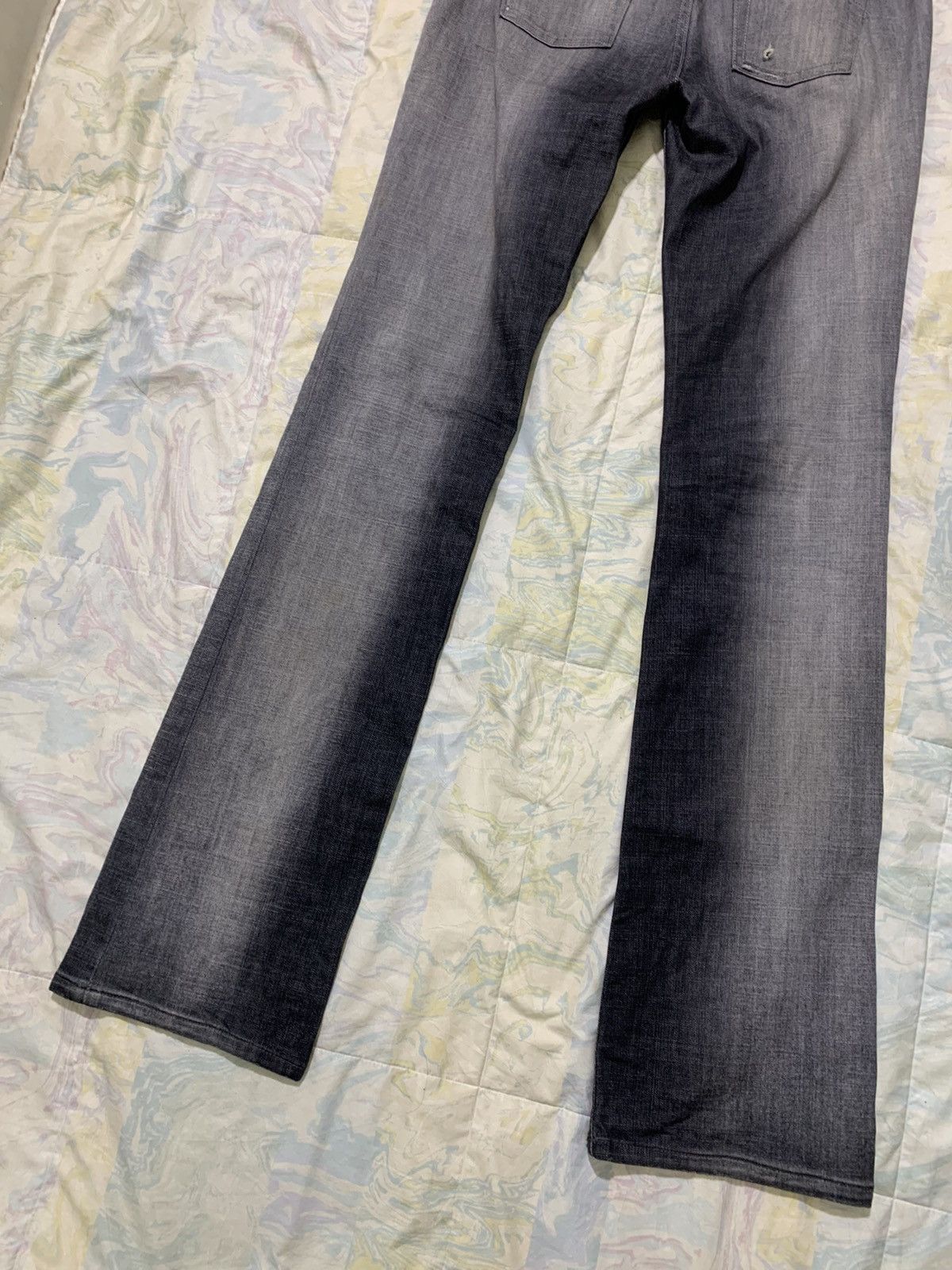Diesel Diesel black washed stretchable flare/wideleg denim Size 28" / US 6 / IT 42 - 16 Thumbnail