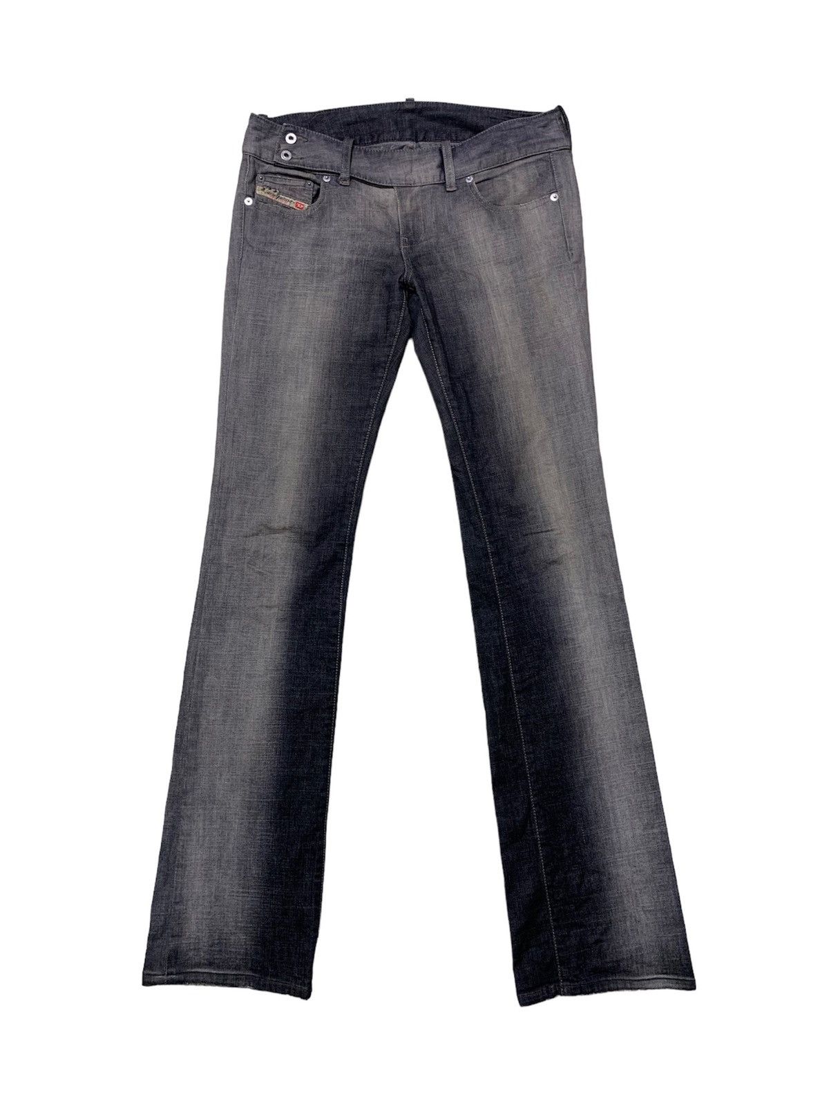 Diesel Diesel black washed stretchable flare/wideleg denim Size 28" / US 6 / IT 42 - 2 Thumbnail
