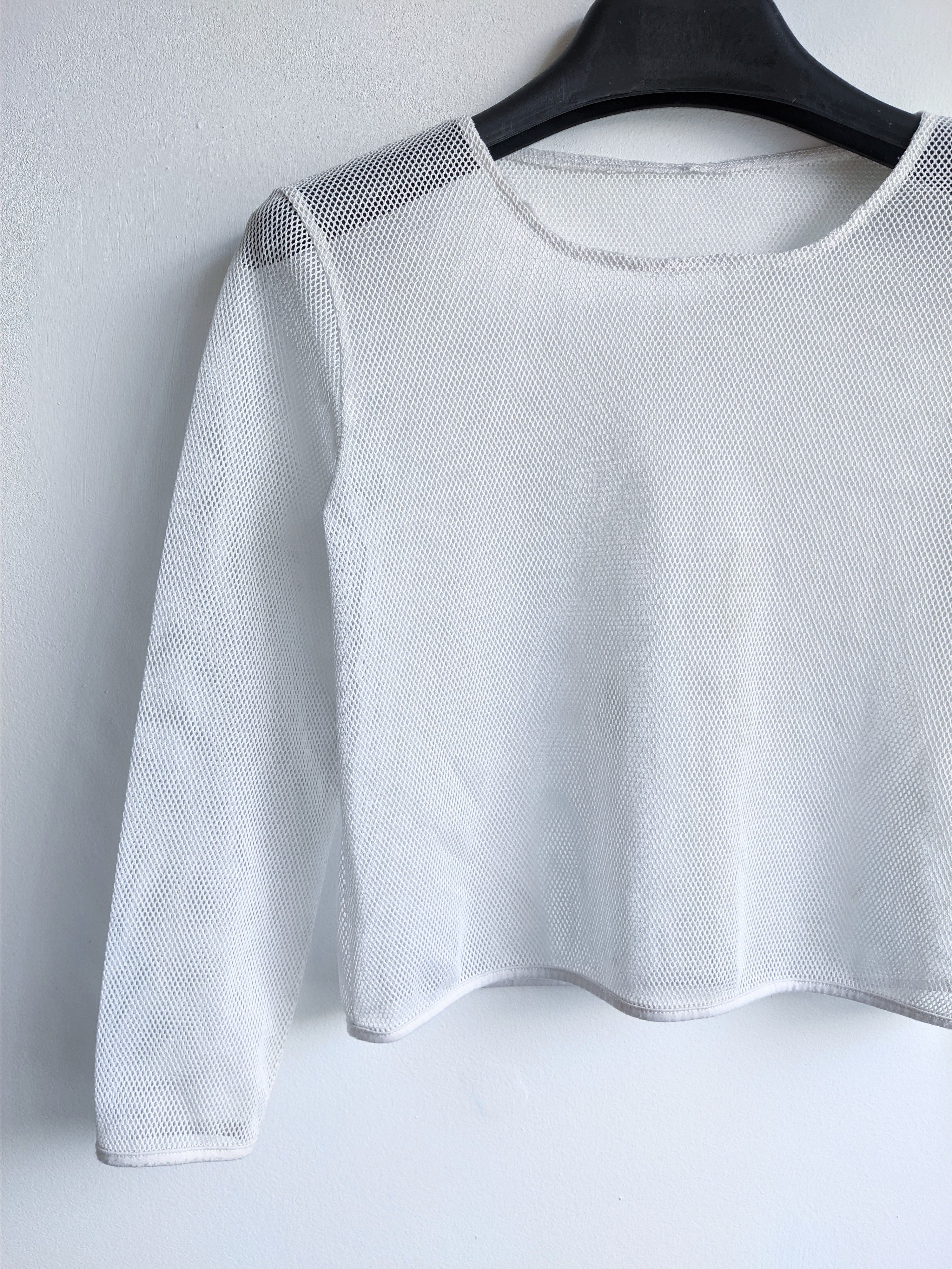 Japanese Brand Avant garde Mesh long sleeve y2k white Size M / US 6-8 / IT 42-44 - 4 Thumbnail