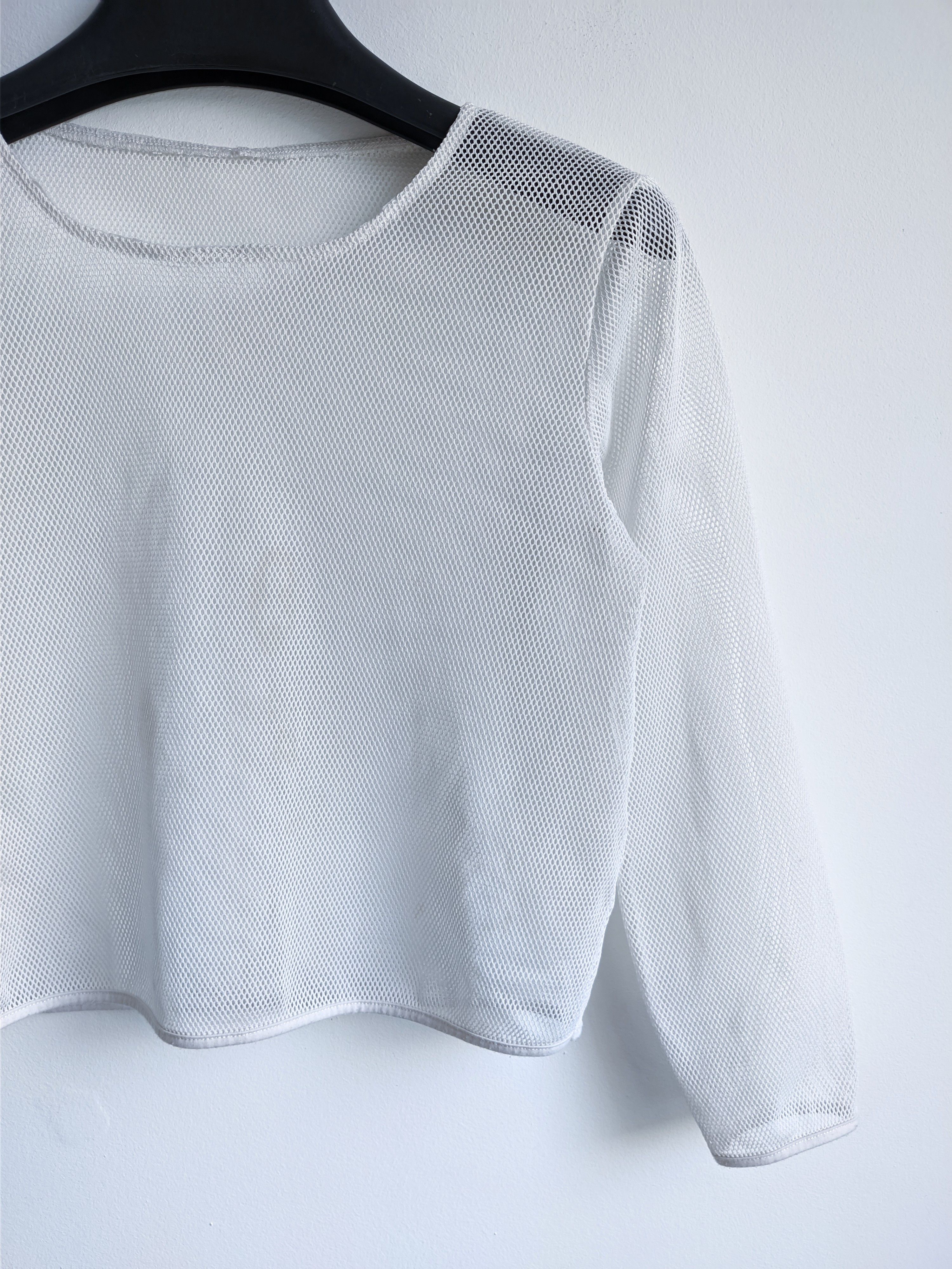 Japanese Brand Avant garde Mesh long sleeve y2k white Size M / US 6-8 / IT 42-44 - 5 Thumbnail