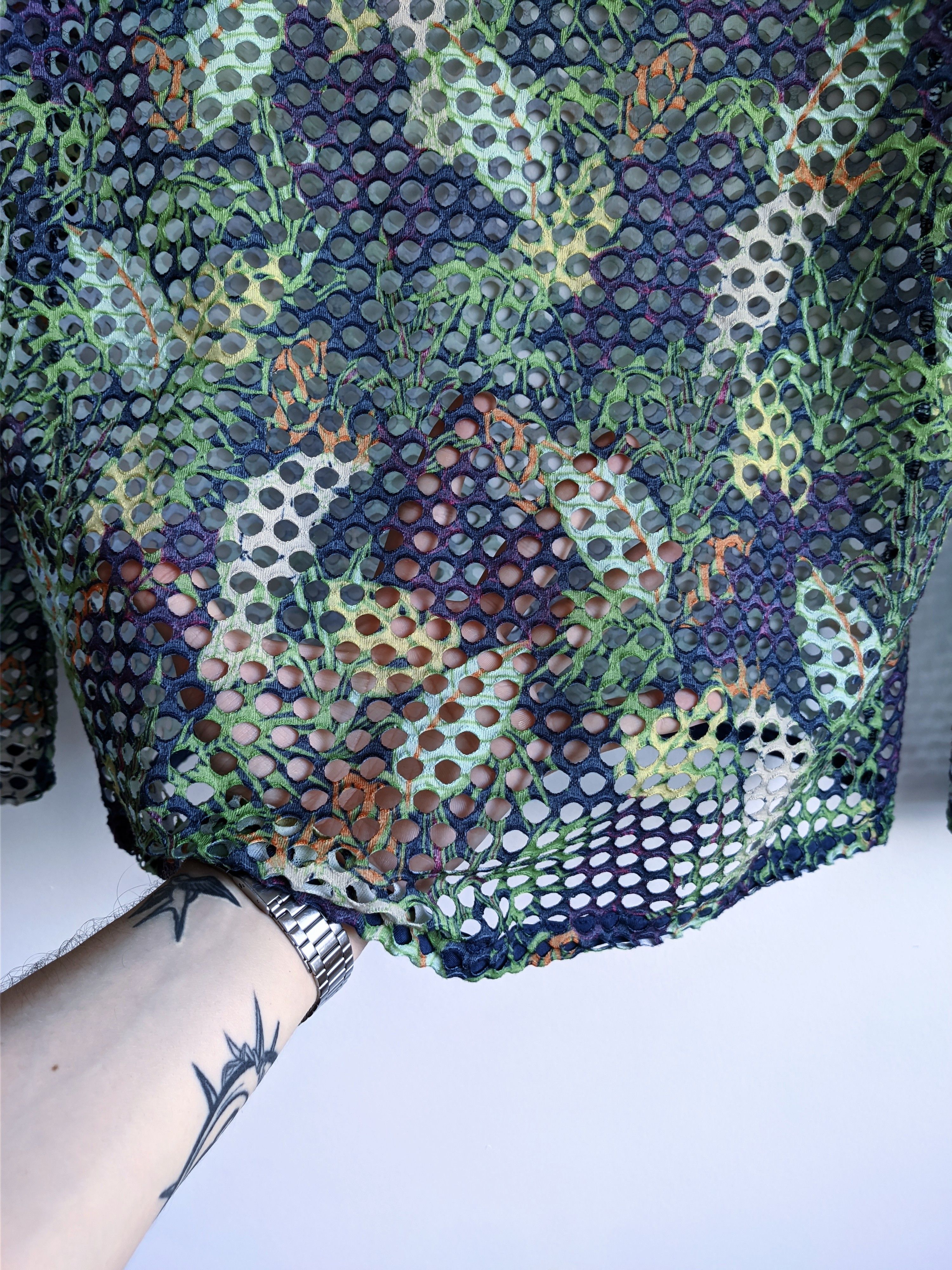 Japanese Brand Mesh long sleeve y2k printed multicolor Size M / US 6-8 / IT 42-44 - 3 Thumbnail