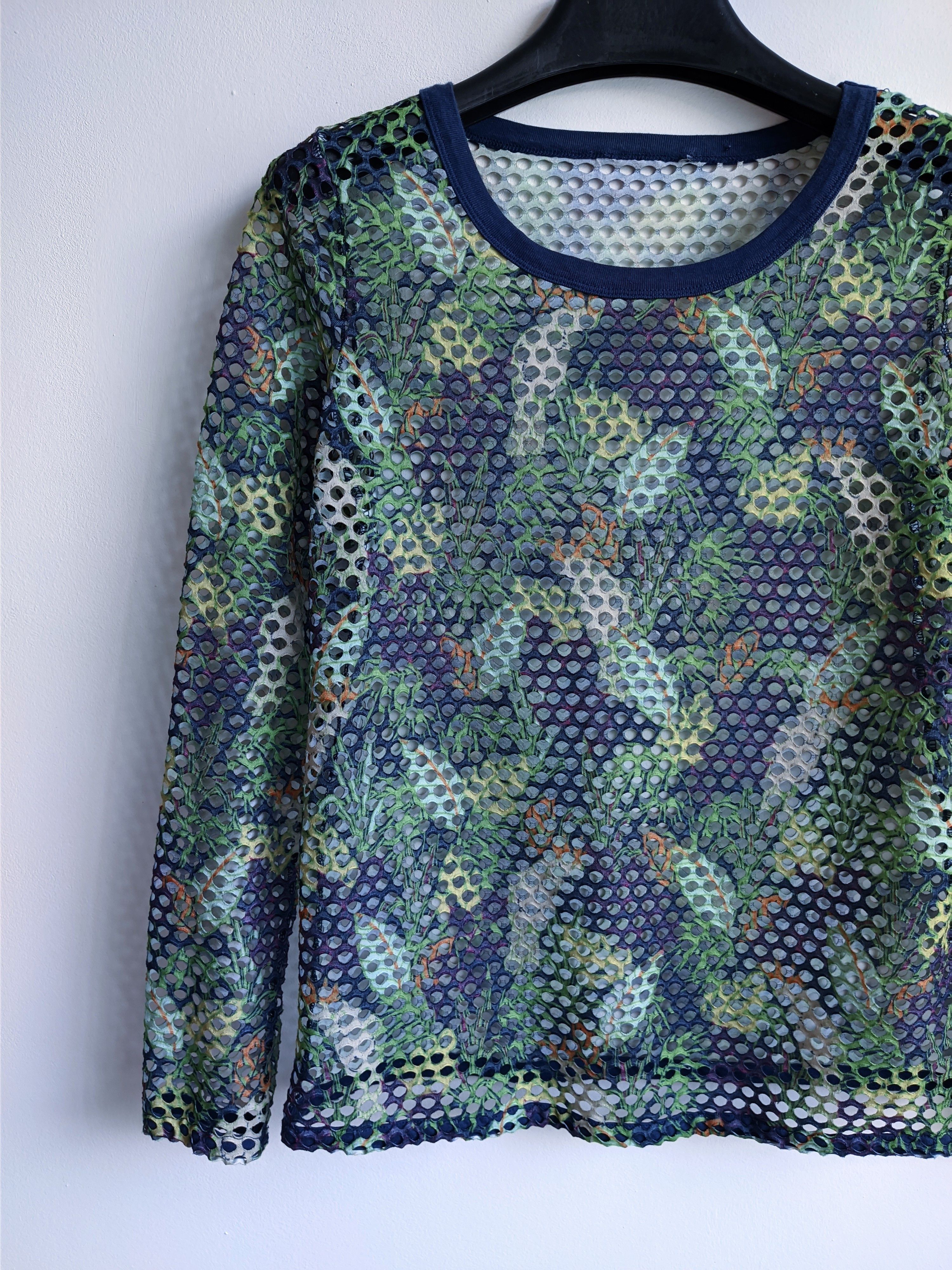 Japanese Brand Mesh long sleeve y2k printed multicolor Size M / US 6-8 / IT 42-44 - 4 Thumbnail