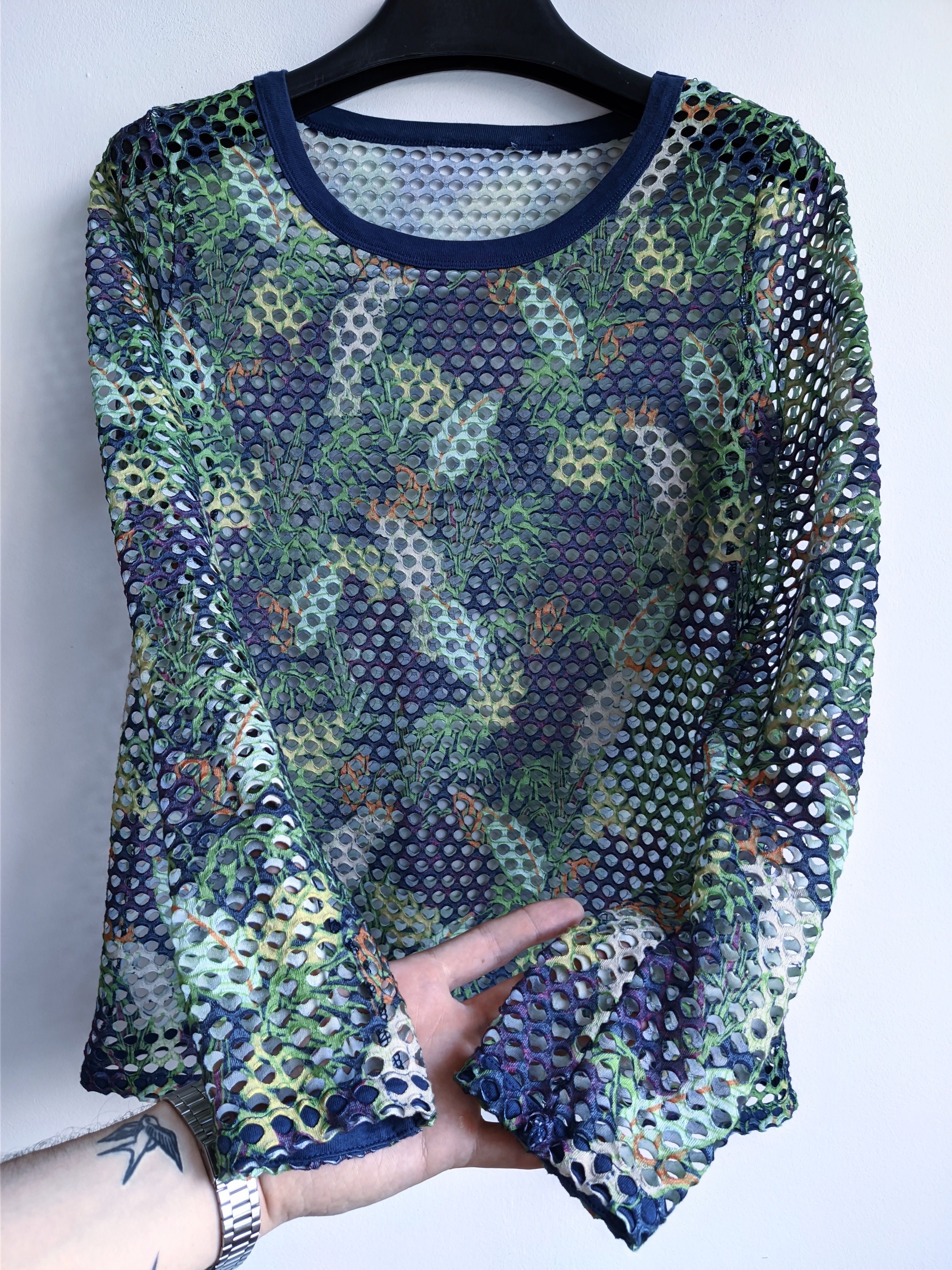 Japanese Brand Mesh long sleeve y2k printed multicolor Size M / US 6-8 / IT 42-44 - 6 Thumbnail