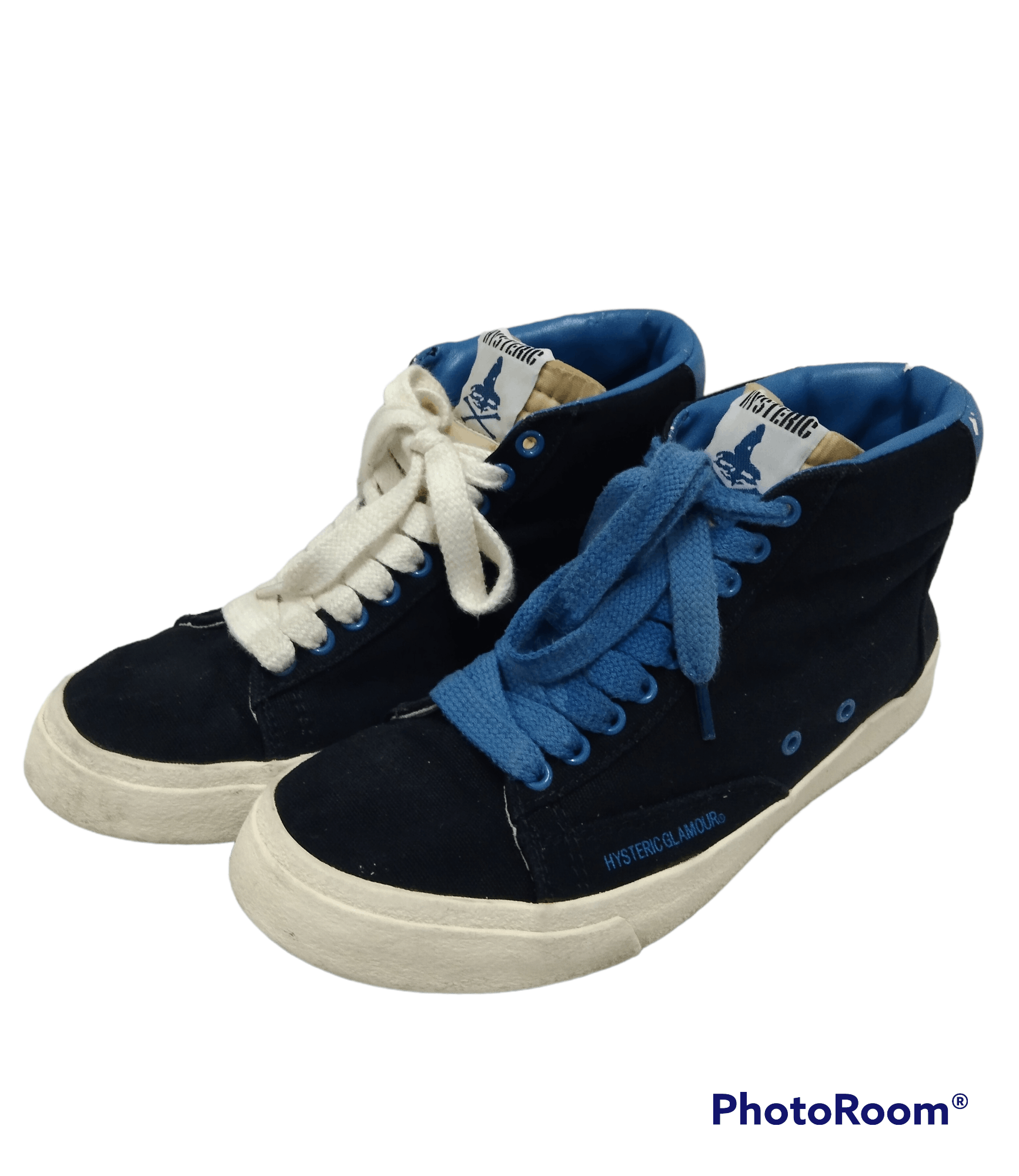 Hysteric Glamour HYSTERIC GLAMOUR BLACK HI-TOP 2 TONE SHOELACE Size US 5 / EU 37 - 3 Thumbnail