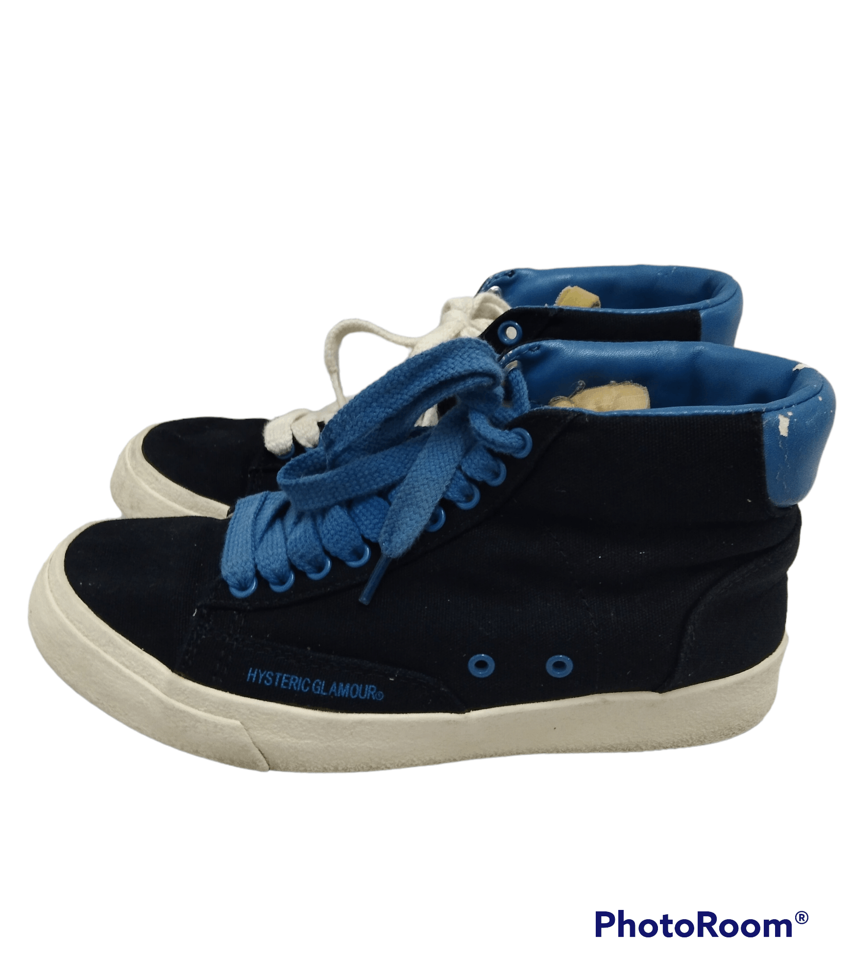Hysteric Glamour HYSTERIC GLAMOUR BLACK HI-TOP 2 TONE SHOELACE Size US 5 / EU 37 - 4 Thumbnail
