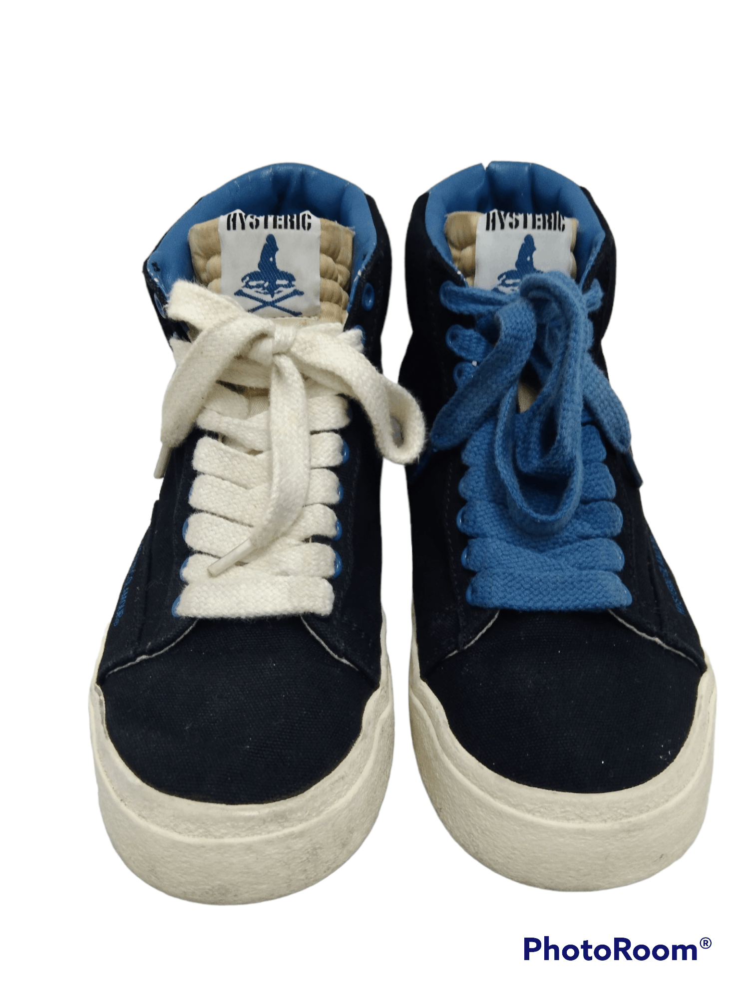 Hysteric Glamour HYSTERIC GLAMOUR BLACK HI-TOP 2 TONE SHOELACE Size US 5 / EU 37 - 2 Thumbnail