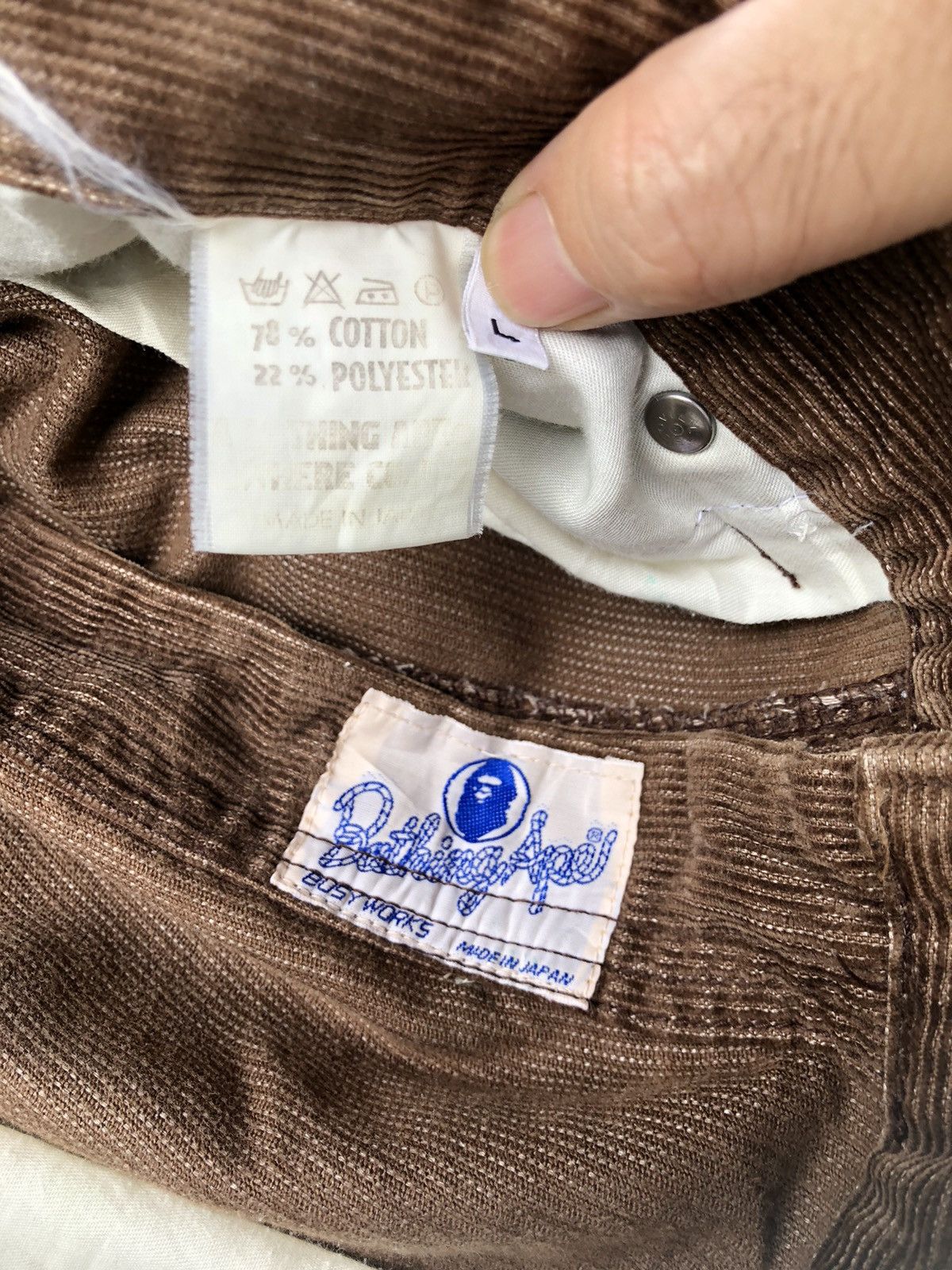 Bape Vintage Bape Busy Work Corduroy Pant Size US 34 / EU 50 - 7 Thumbnail