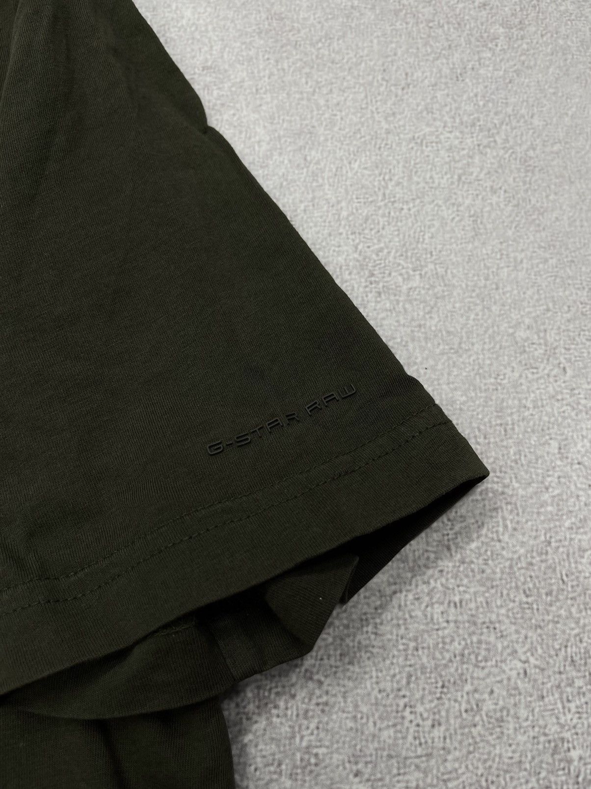 G-Star Mens G-Star Raw Strummer T Shirt Big Logo Khaki Size US M / EU 48-50 / 2 - 7 Thumbnail