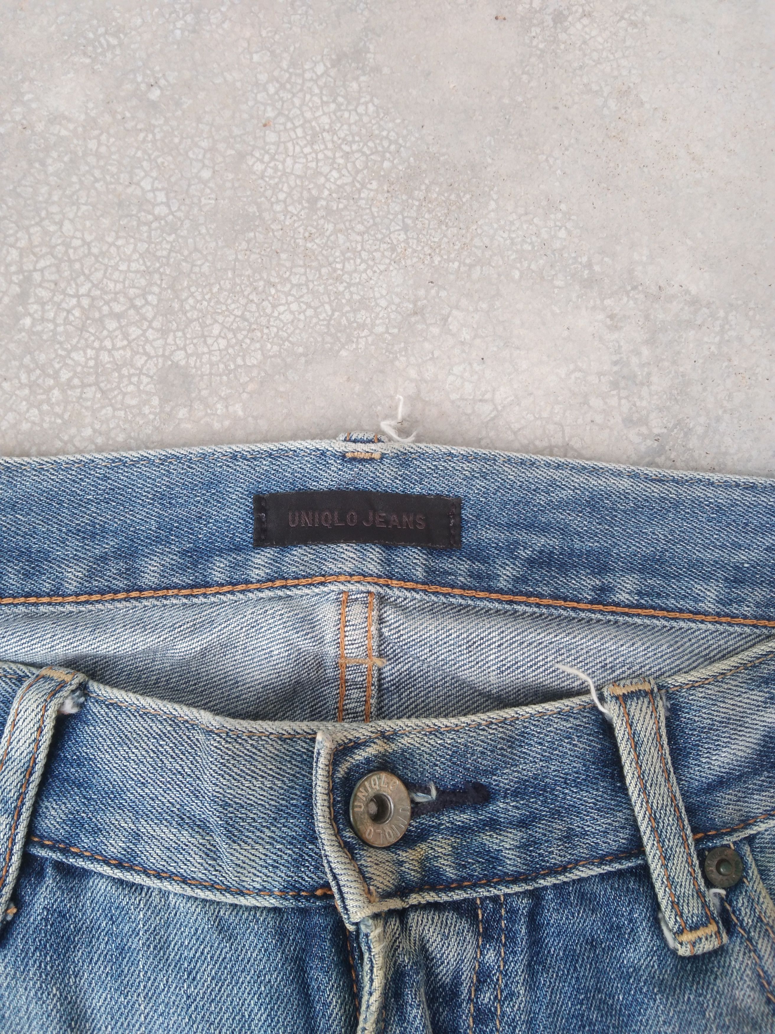 Japanese Brand Vintage Japanese Uniqlo x Kaihara Distressed Jeans 34x30 Size US 34 / EU 50 - 5 Thumbnail