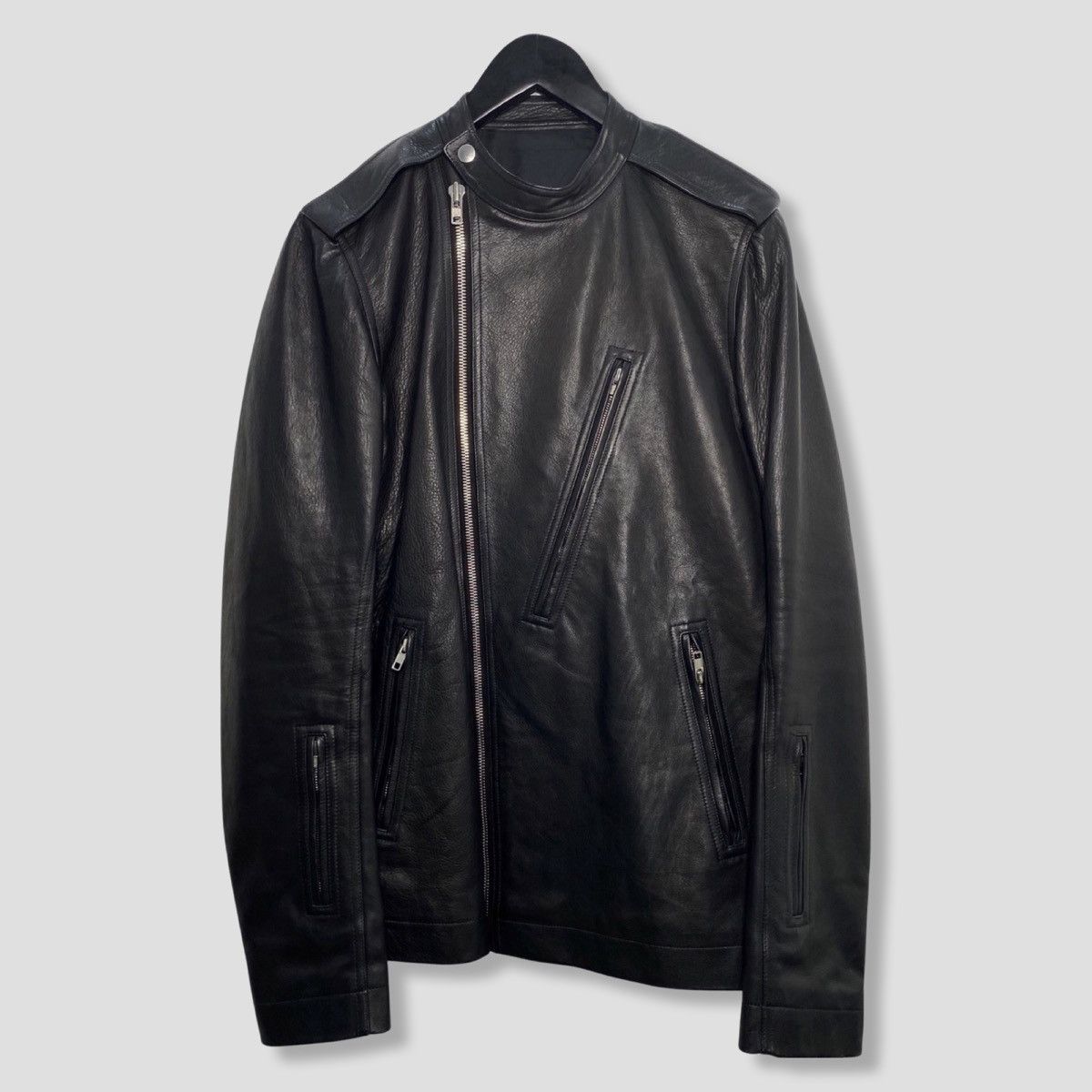Pre-owned Rick Owens Black Leather Jacket