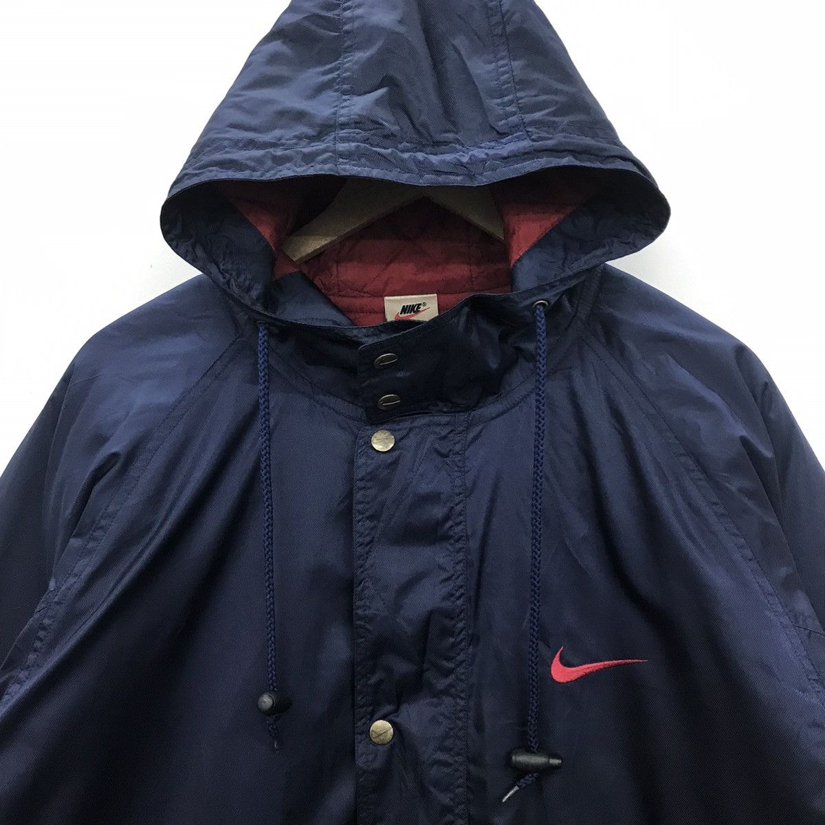 Nike × Vintage Rare!! Vintage Nike Big Swoosh Embroidered Heavy Jacket Size US L / EU 52-54 / 3 - 3 Thumbnail
