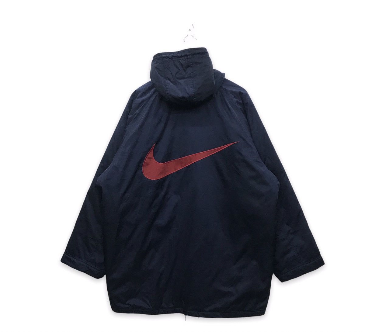 Nike × Vintage Rare!! Vintage Nike Big Swoosh Embroidered Heavy Jacket Size US L / EU 52-54 / 3 - 1 Thumbnail