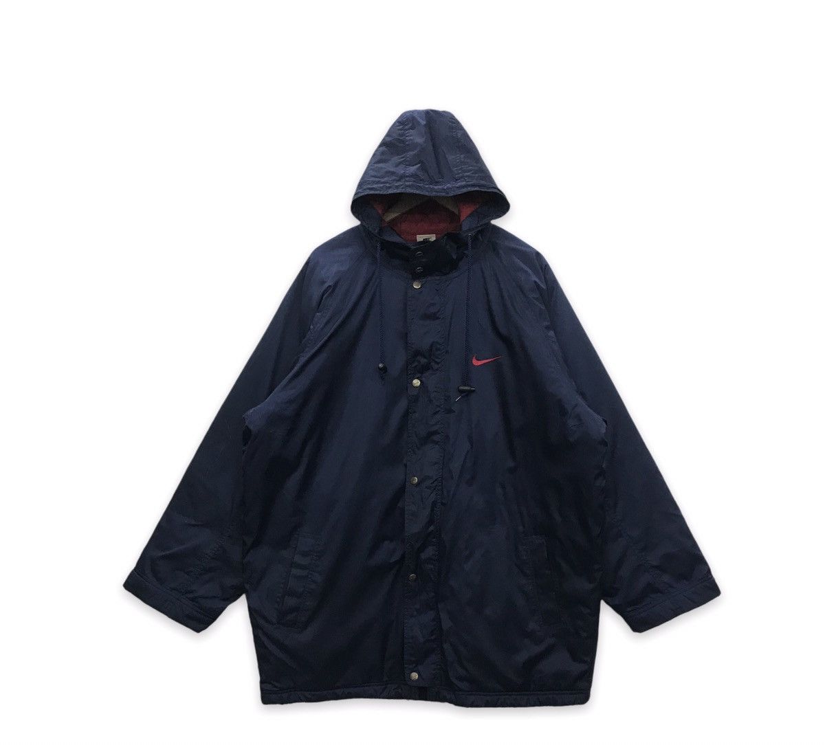 Nike × Vintage Rare!! Vintage Nike Big Swoosh Embroidered Heavy Jacket Size US L / EU 52-54 / 3 - 2 Thumbnail