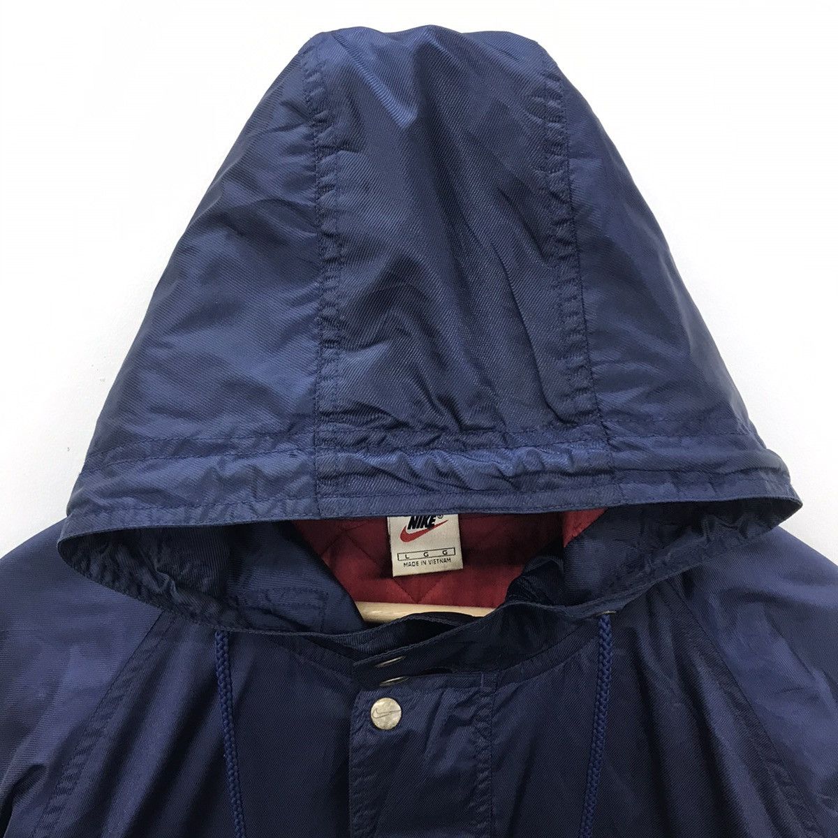 Nike × Vintage Rare!! Vintage Nike Big Swoosh Embroidered Heavy Jacket Size US L / EU 52-54 / 3 - 4 Thumbnail