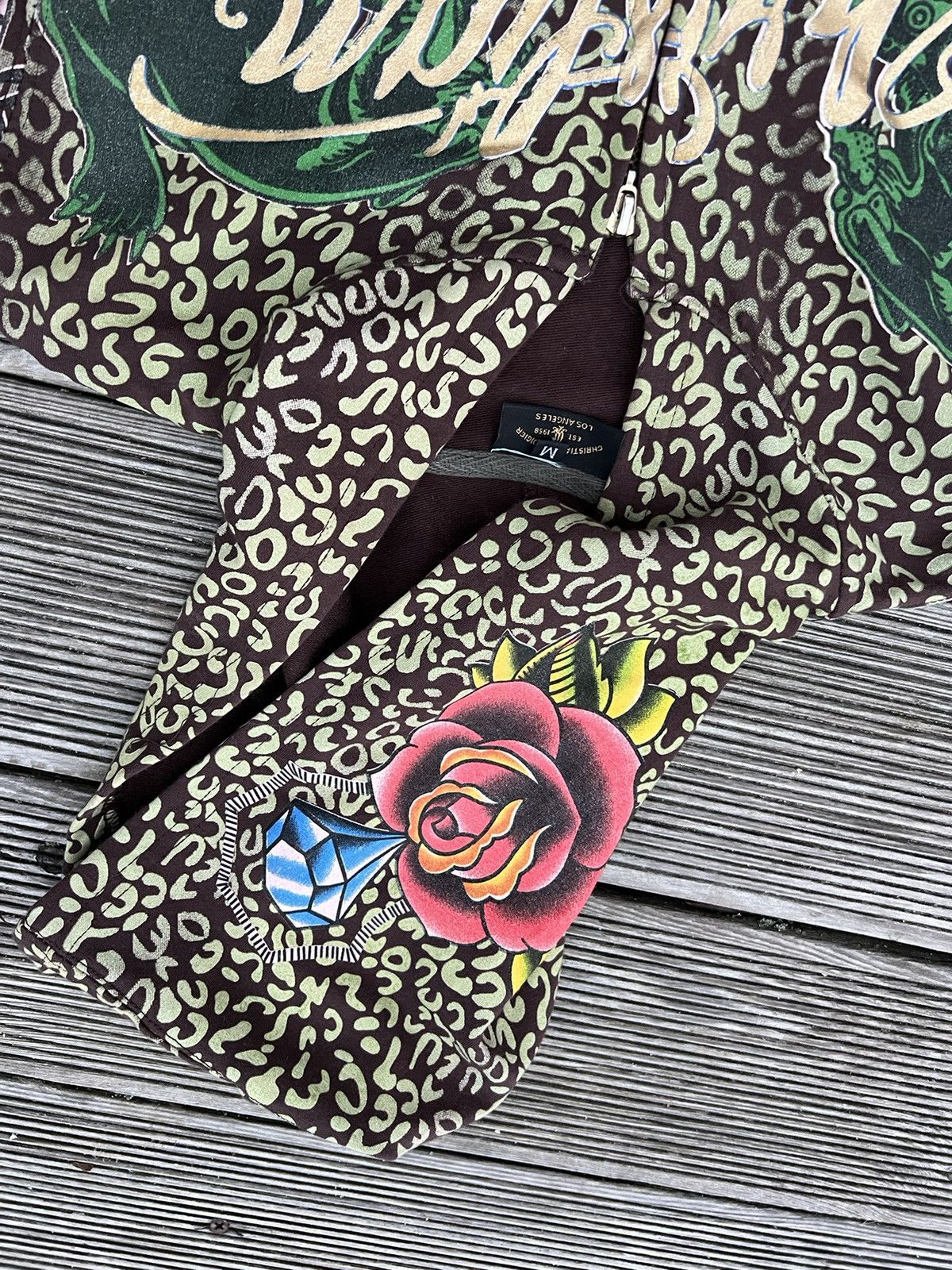 Ed Hardy Ed Hardy Christian Audigier vintage brown zip hoodie Size M / US 6-8 / IT 42-44 - 9 Thumbnail