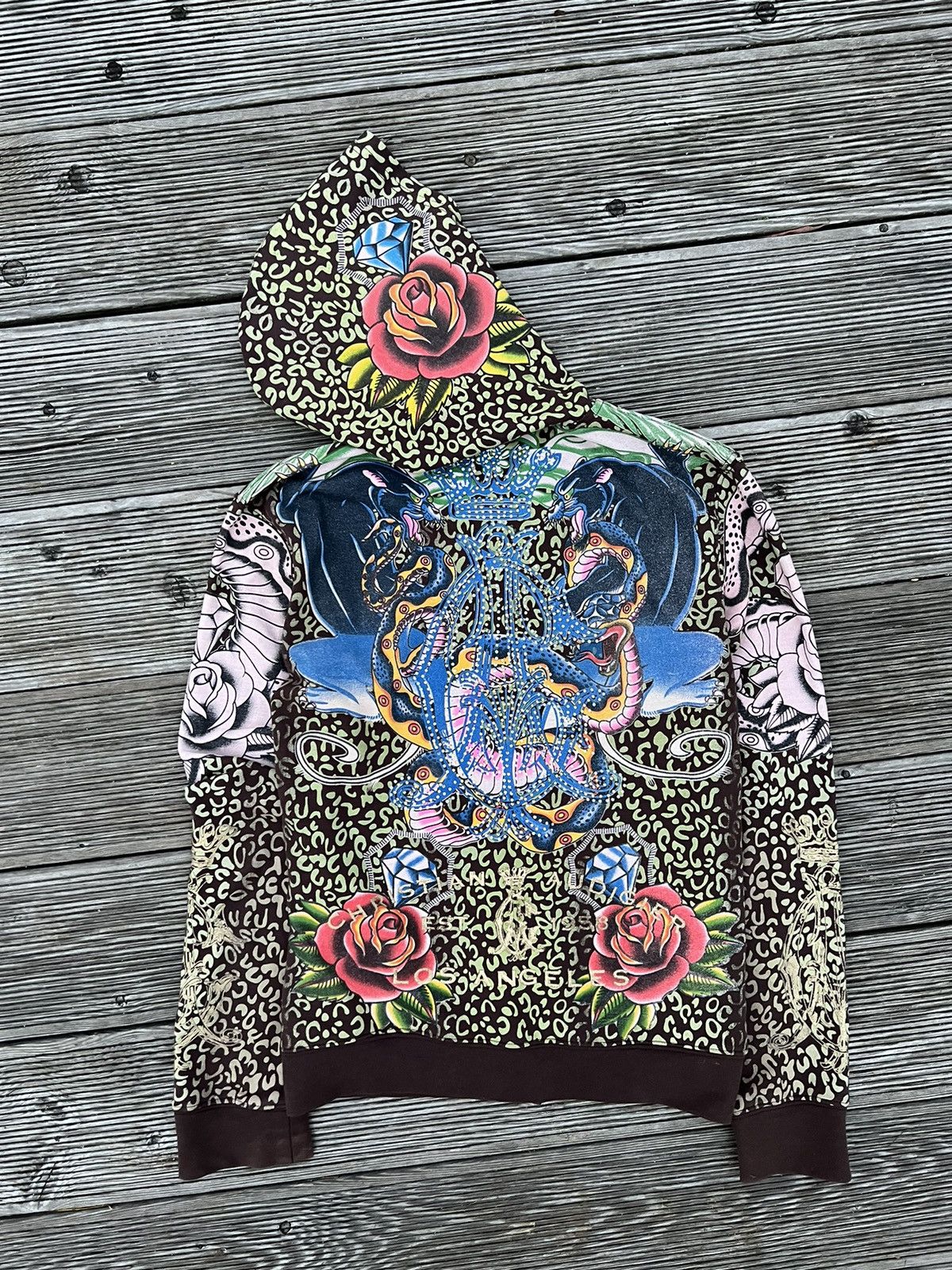 Ed Hardy Ed Hardy Christian Audigier vintage brown zip hoodie Size M / US 6-8 / IT 42-44 - 3 Thumbnail