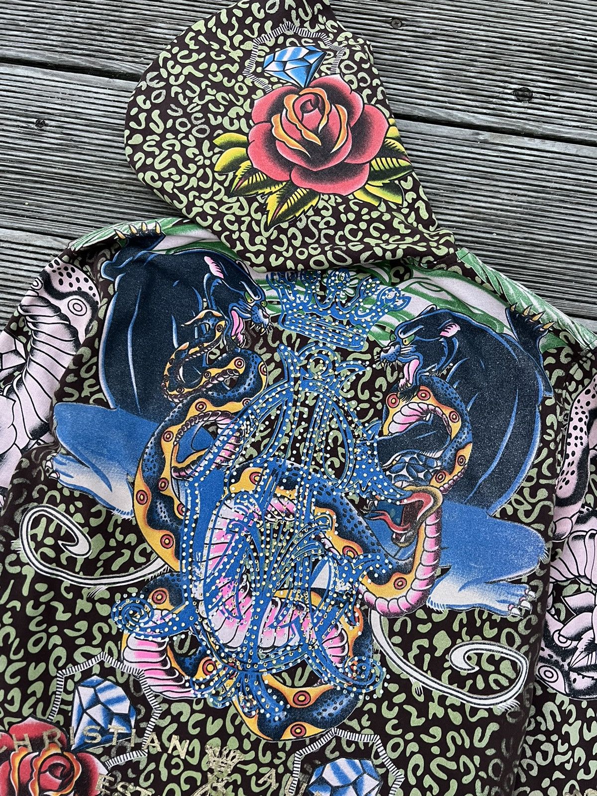 Ed Hardy Ed Hardy Christian Audigier vintage brown zip hoodie Size M / US 6-8 / IT 42-44 - 4 Thumbnail